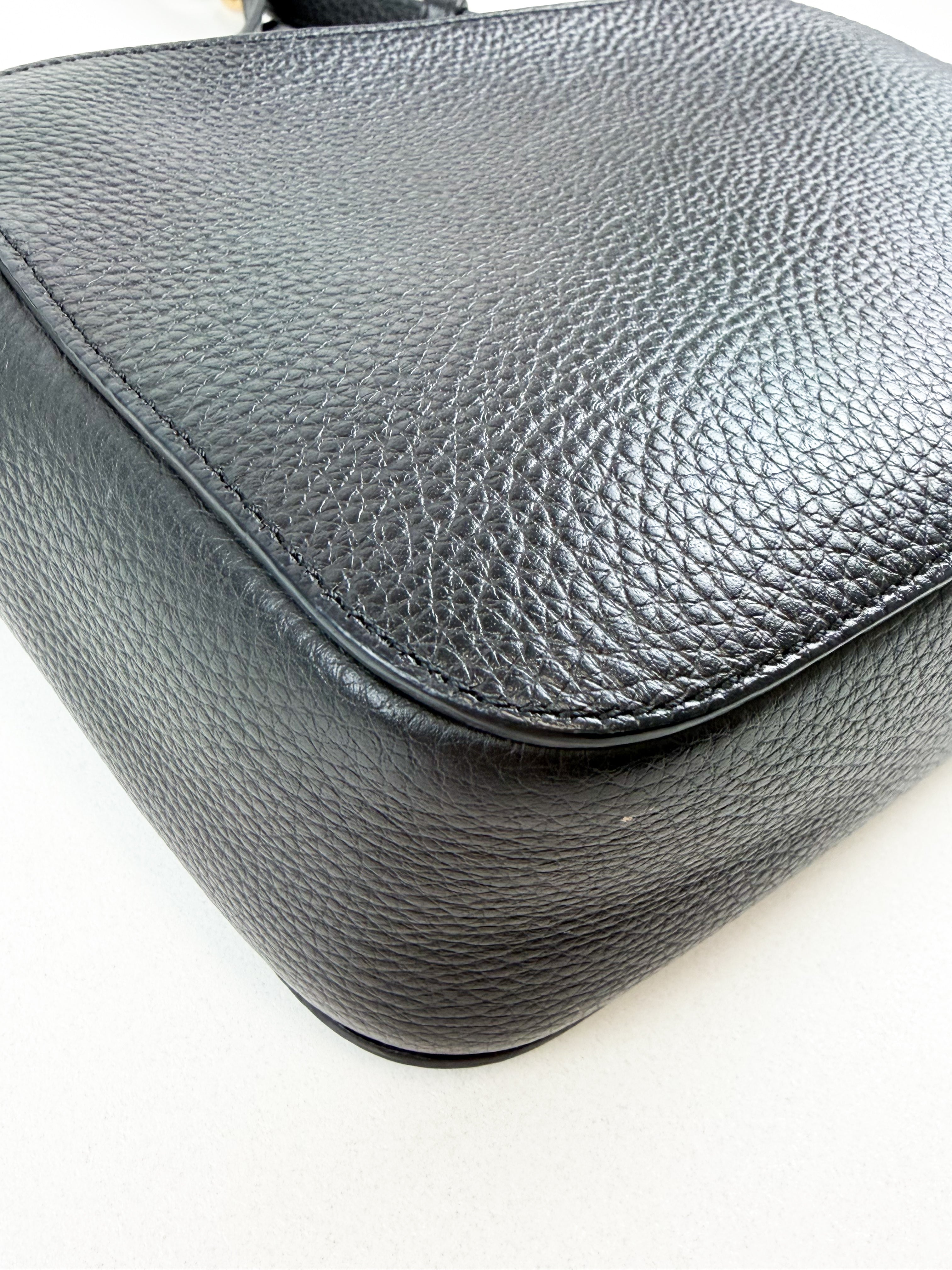 Versace Black Medusa Grained Calfskin Crossbody