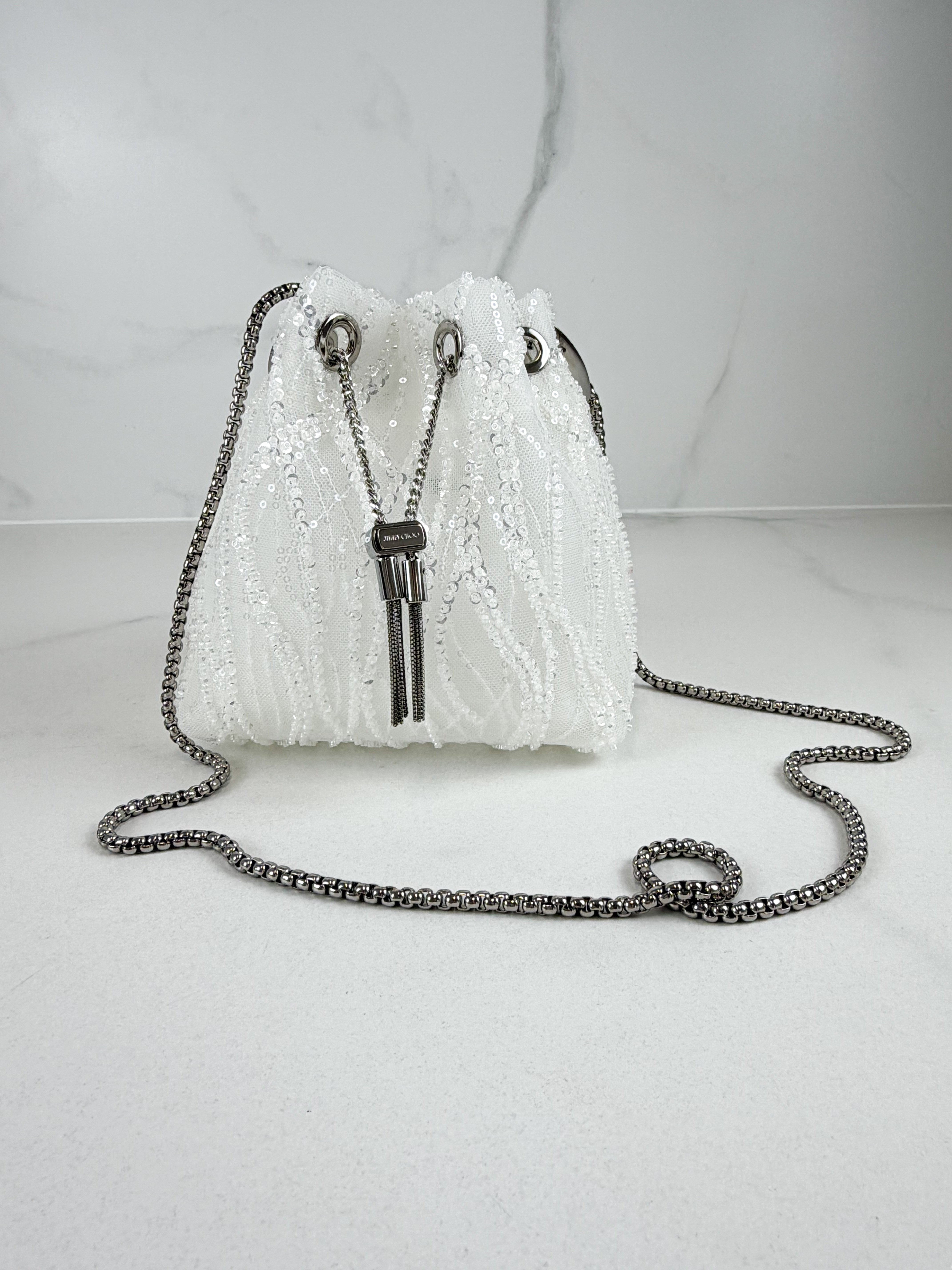 Jimmy Choo Bon Bon Sequinned Top Handle Bag