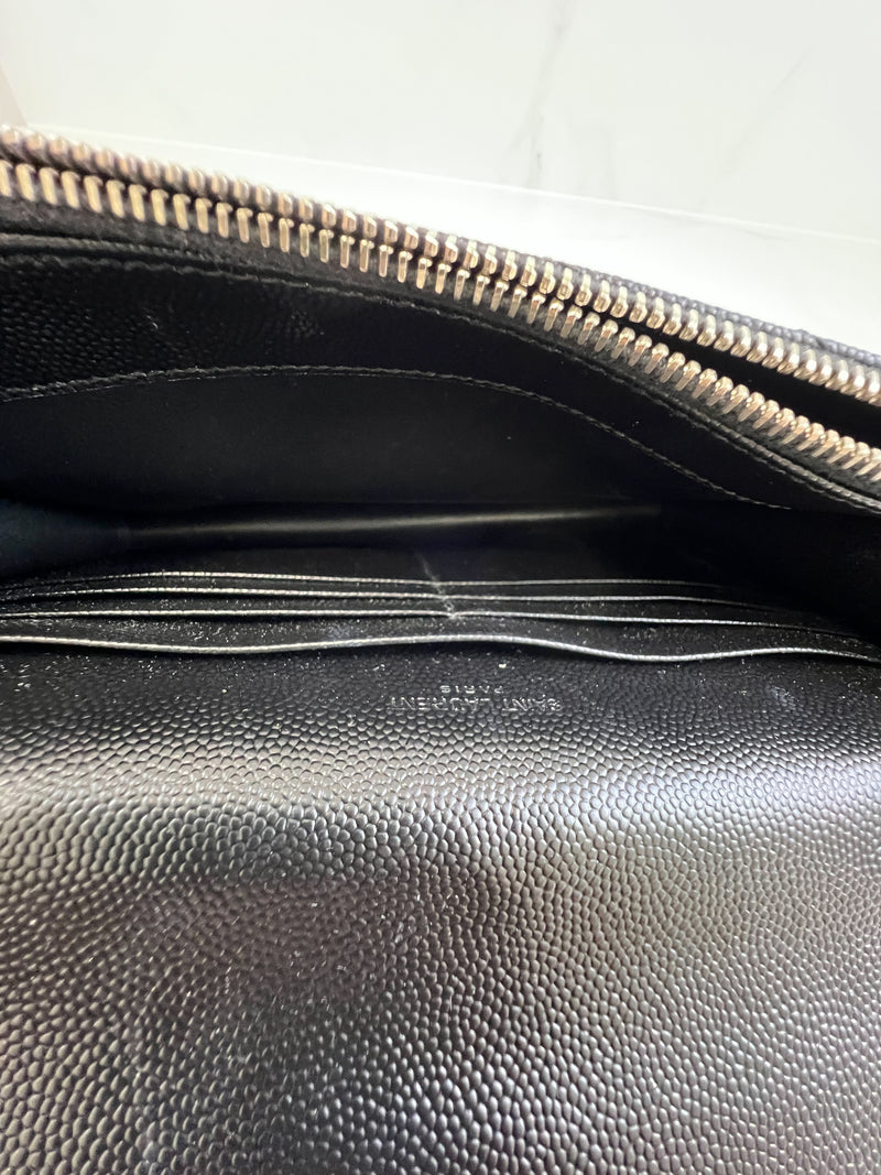 Saint Laurent Black Cassandre Envelope WOC SHW