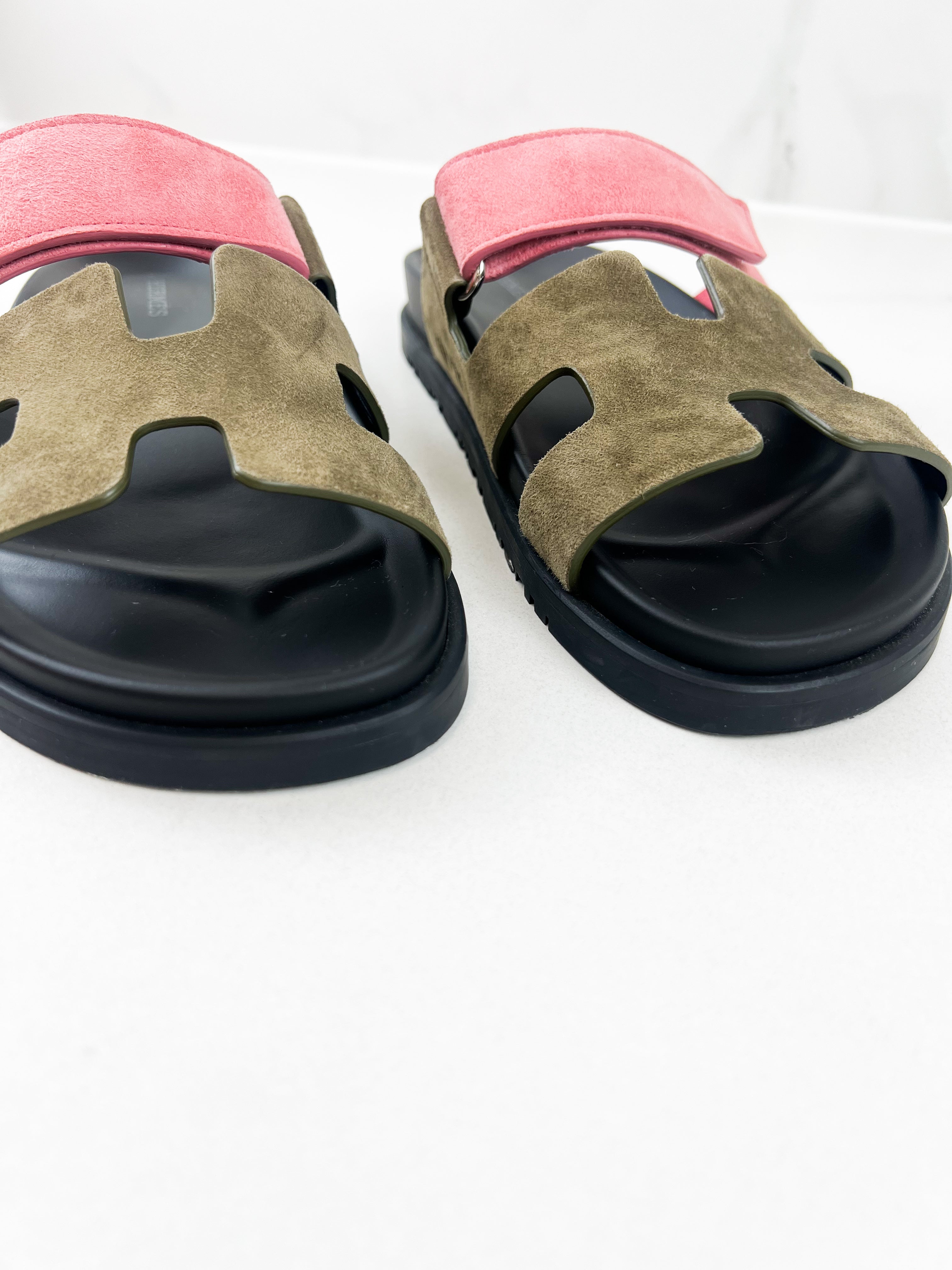 Hermes Chypre Sandals in Toundra Rose Size 37
