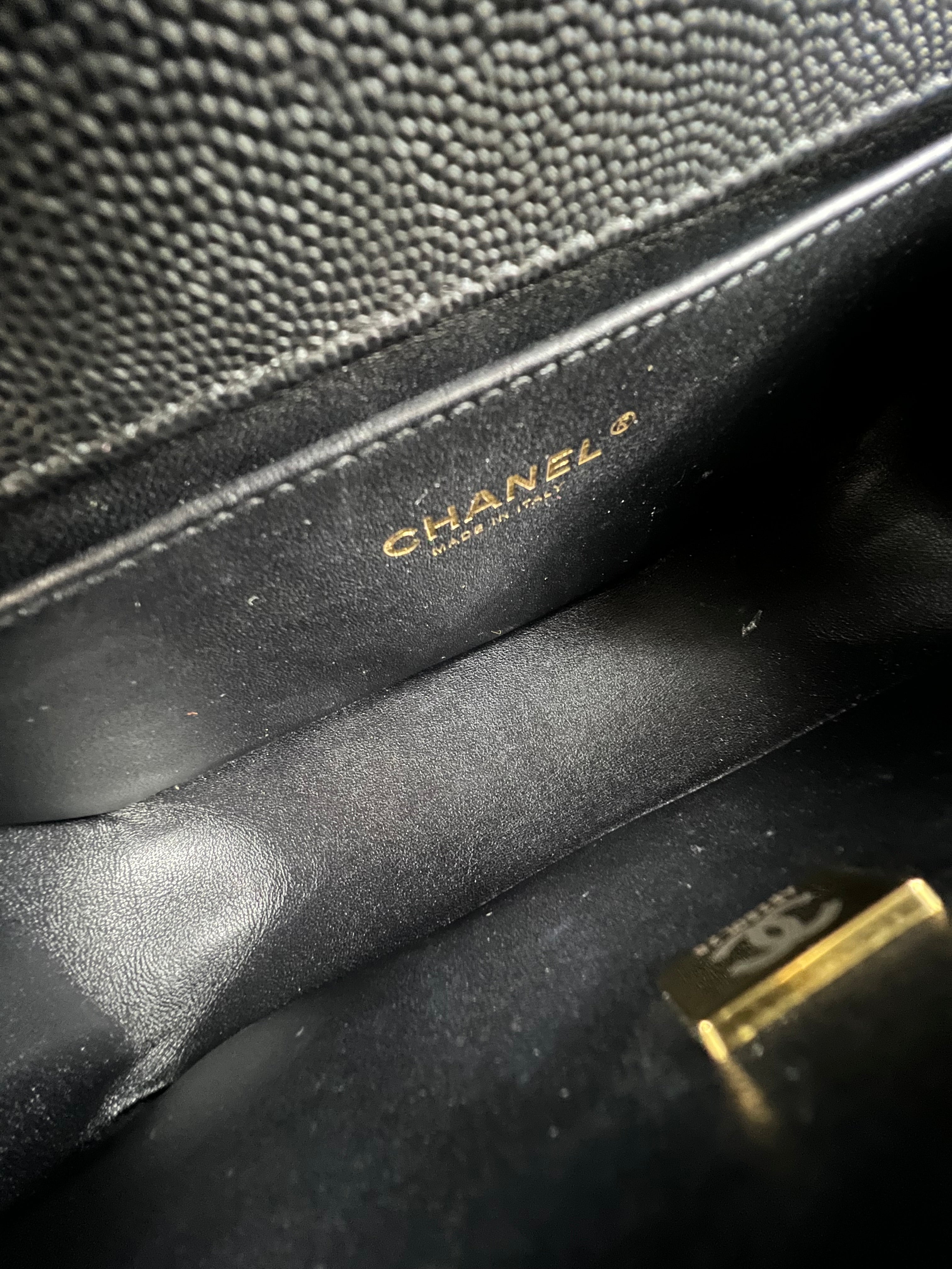 Chanel Black Old Medium Caviar Boy Bag GHW