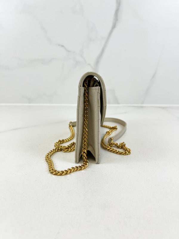 Saint Laurent Bone Cassandre Envelope WOC