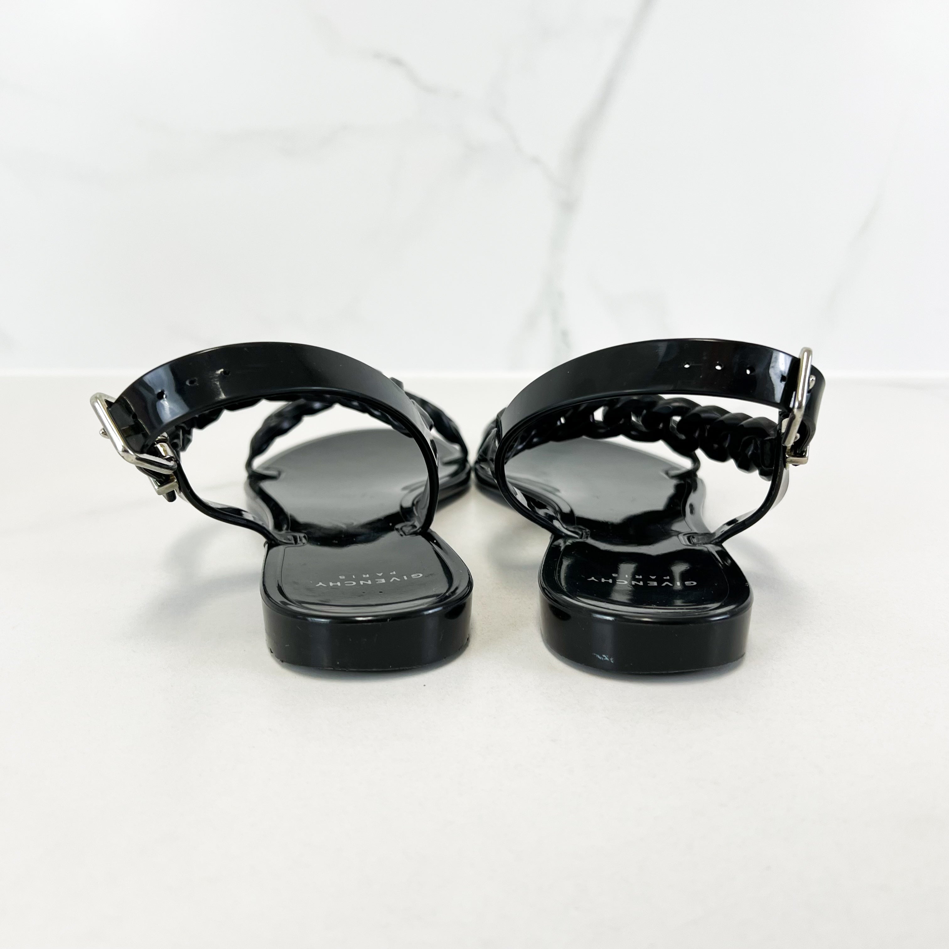 Givenchy Black Jelly Sandal Size 38