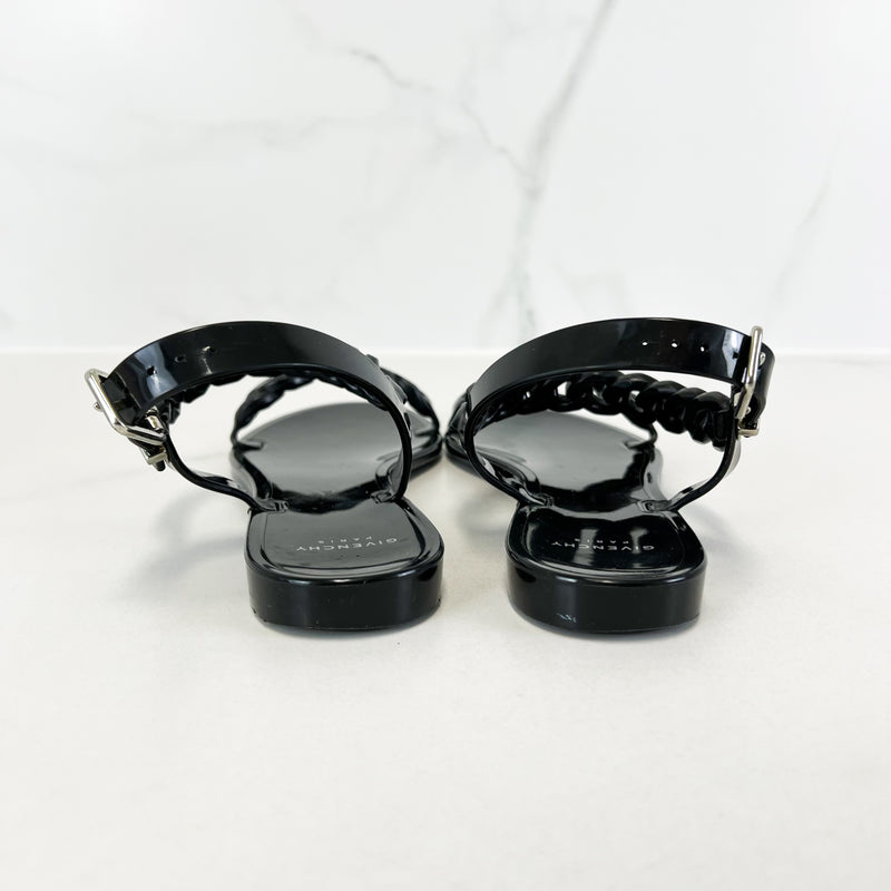Givenchy Black Jelly Sandal Size 38