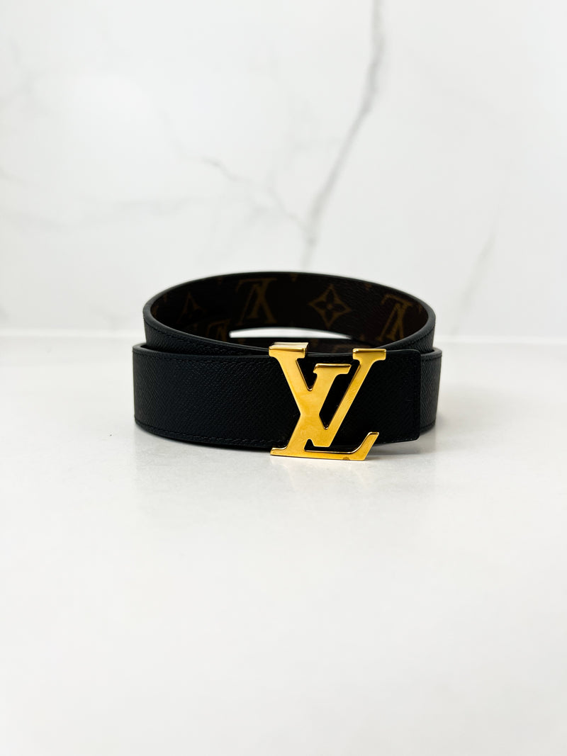 Louis Vuitton Initials 30mm Reversible Belt with GHW Size 75