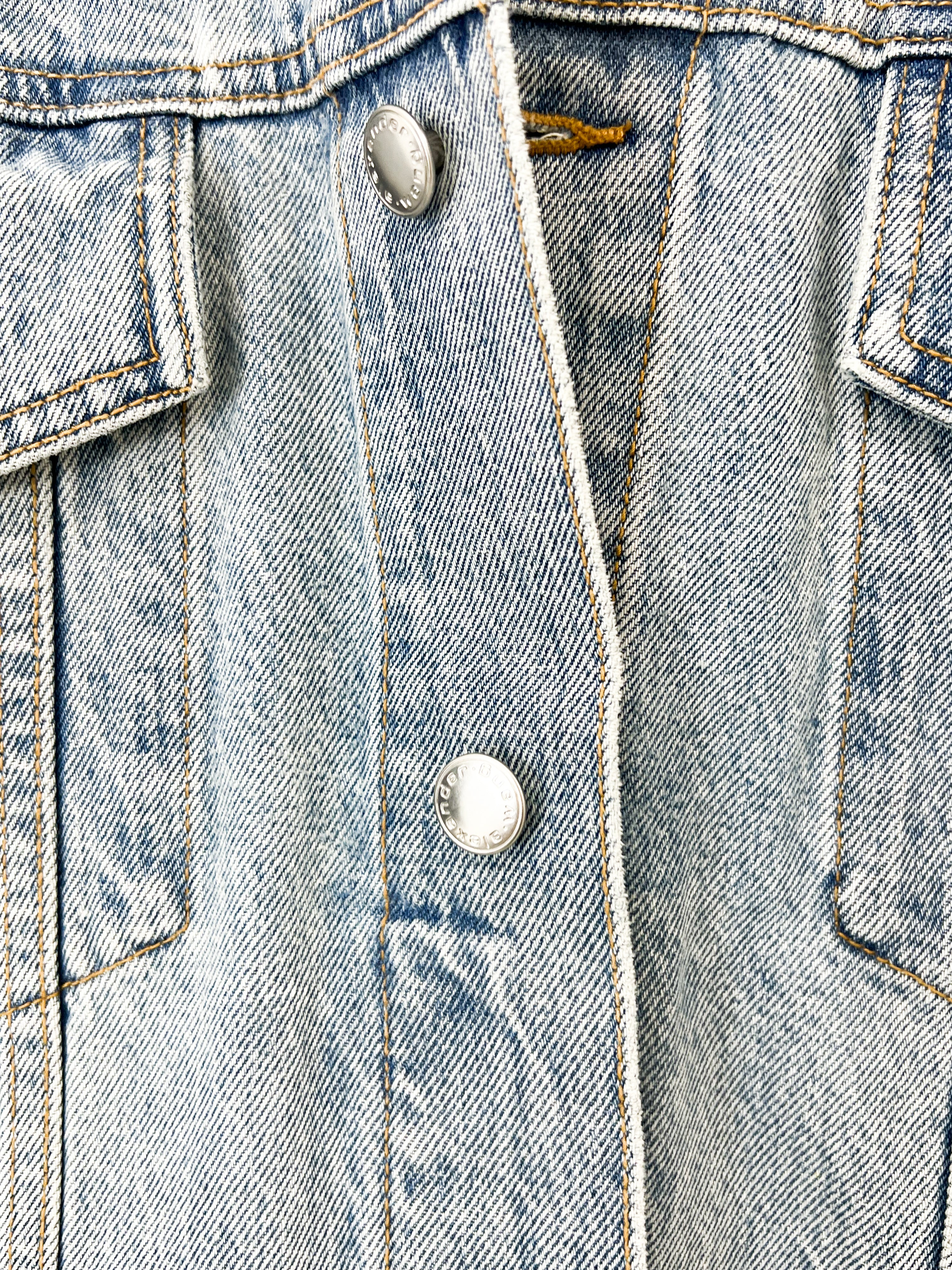 Alexander Wang Regen Indigo Denim Clip Trucker Jacket