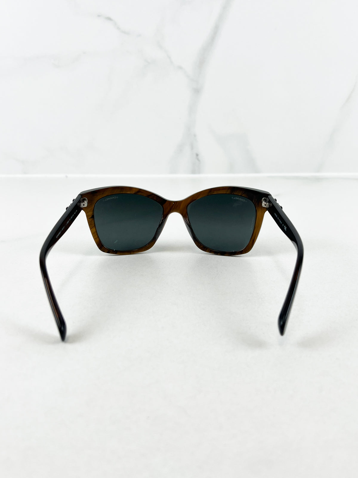 Chanel Tortoise Rectangular Sunglasses