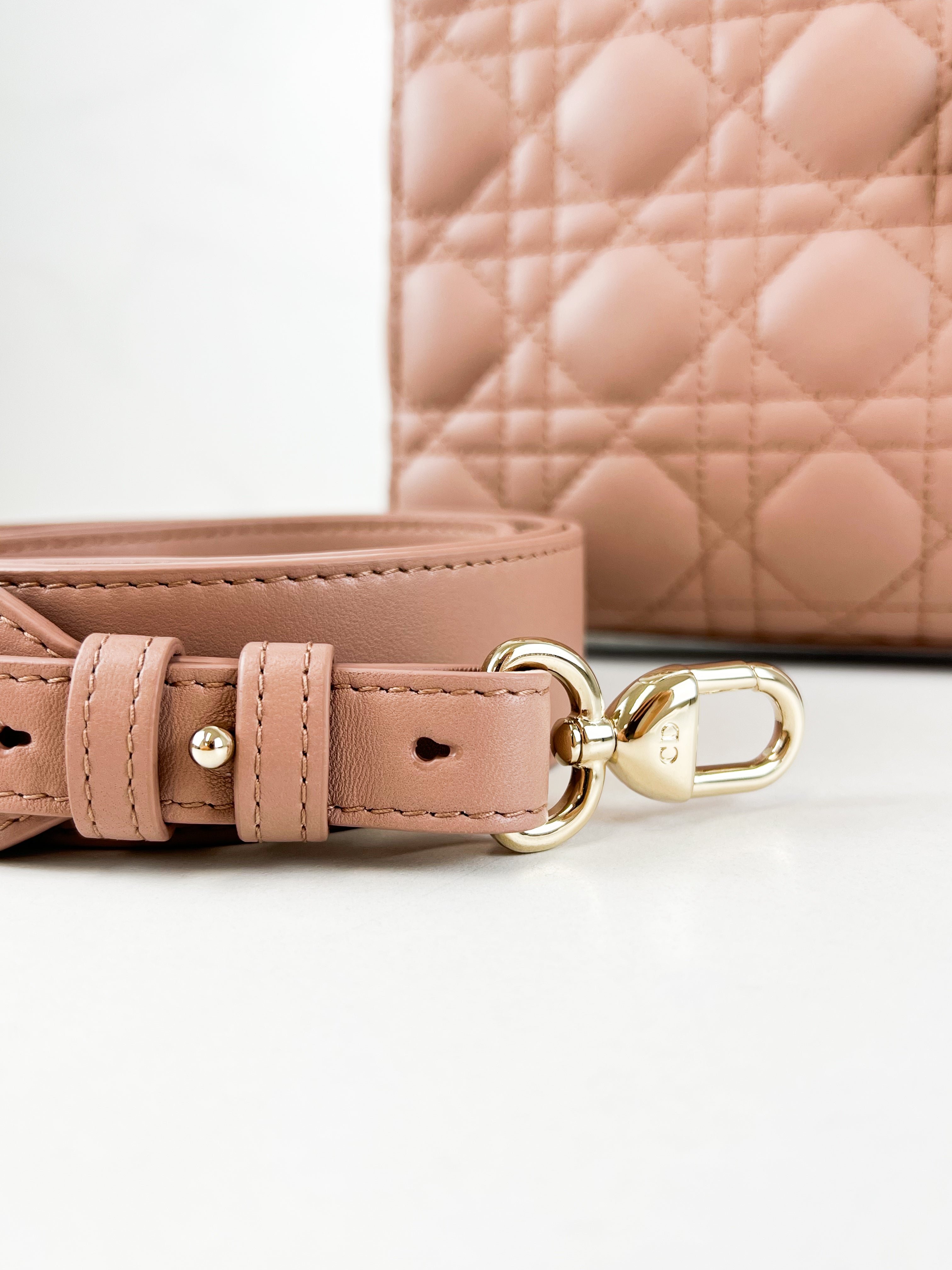 Christian Dior Small Lady Dior In Blush Cannage