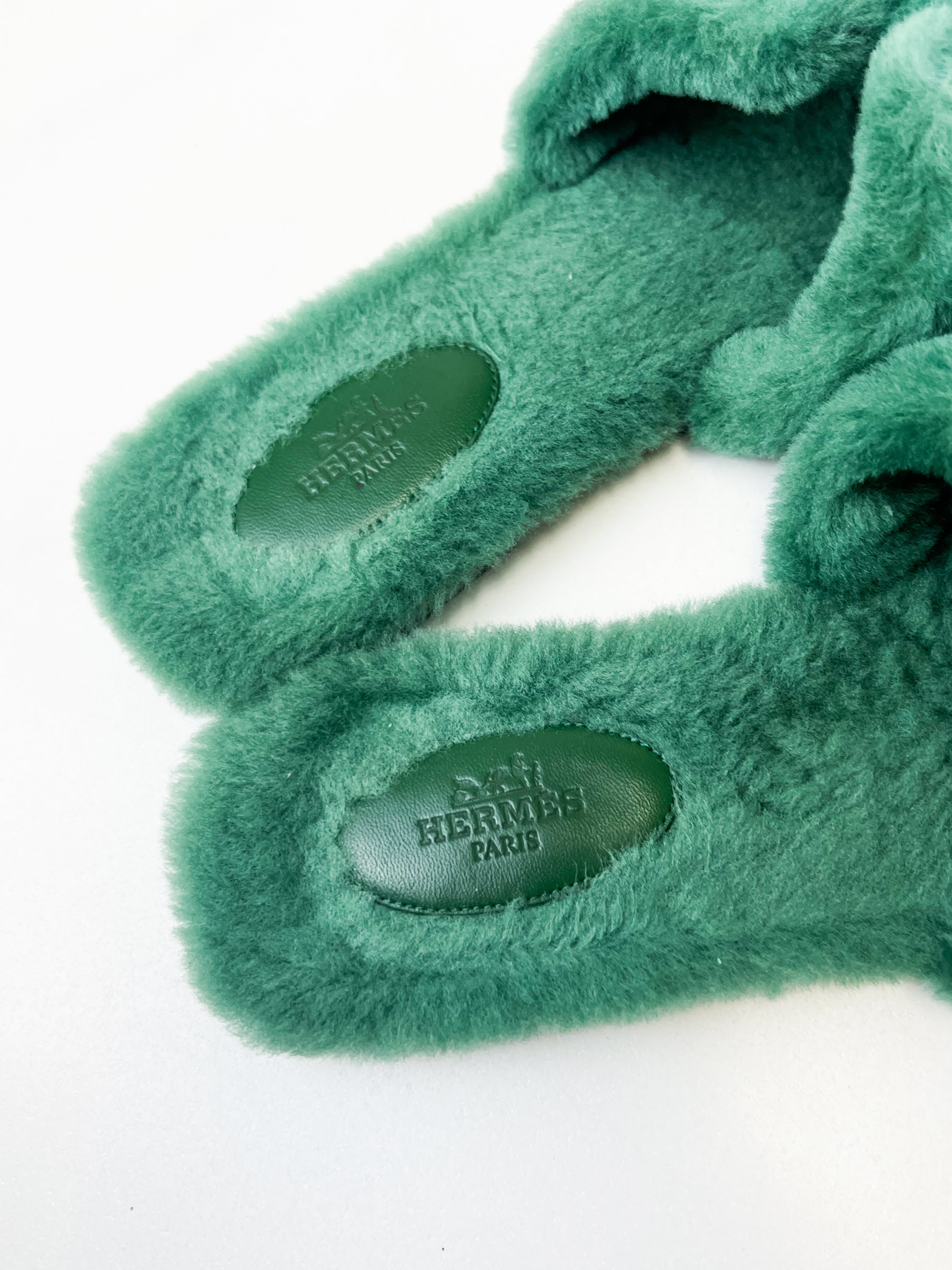 Hermes Oran Shearling Sandals Size 38