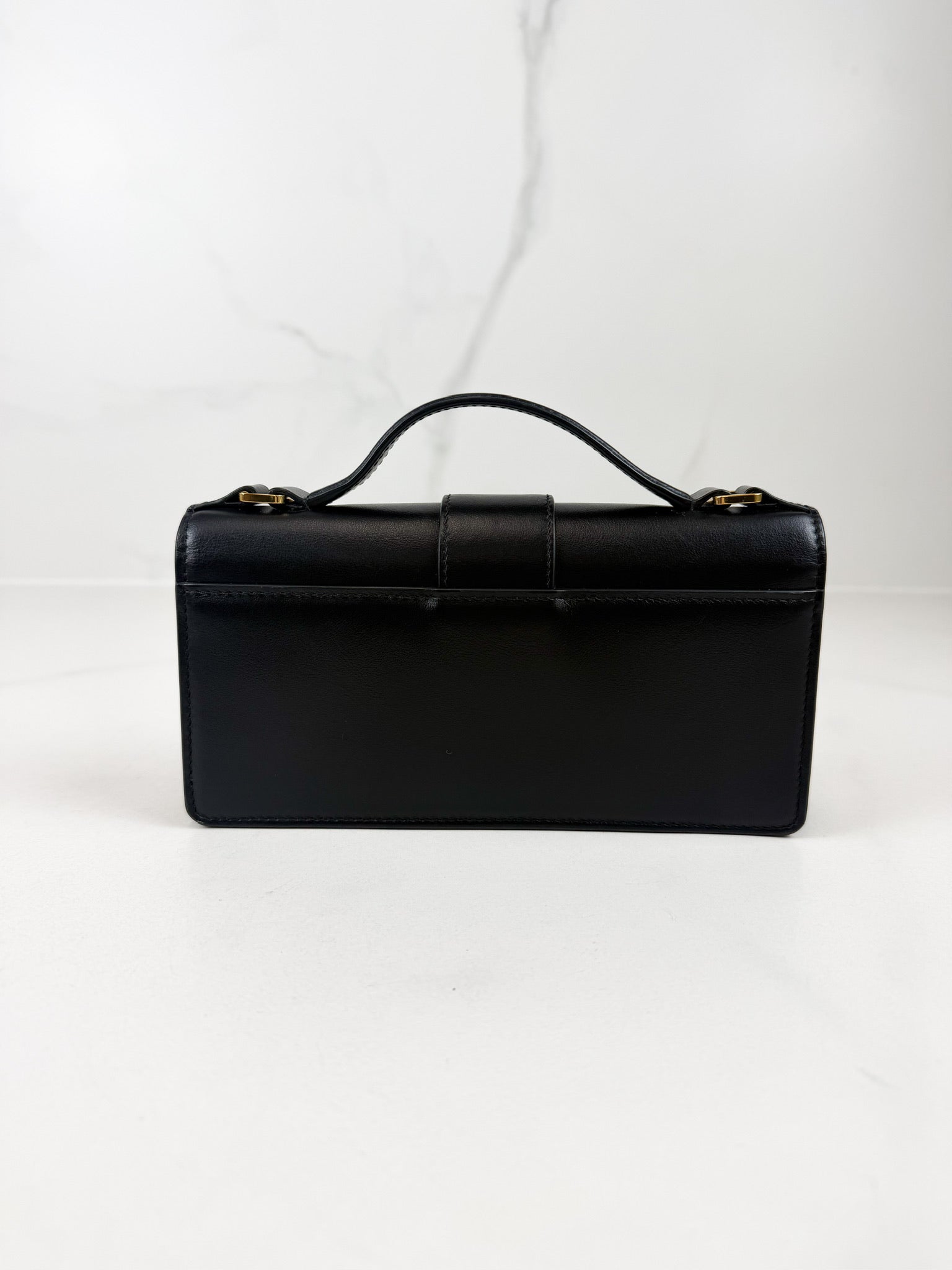 Christian Dior Miss Montaigne Mini Black Leather Top Handle Bag