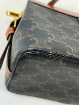 Celine Small Teen Cabas Canvas & Leather Shoulder Bag