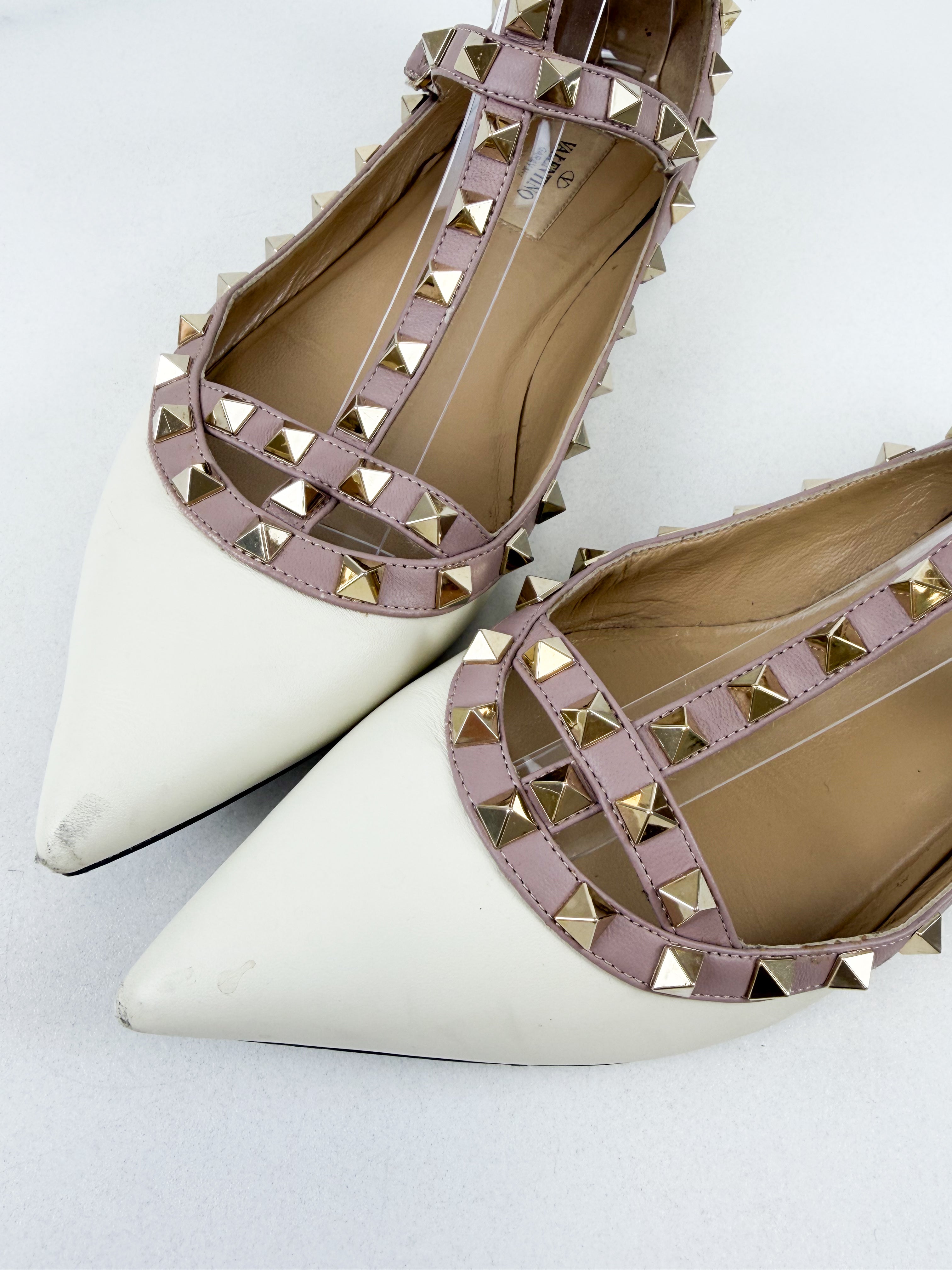 Valentino Rockstud Caged Ballet Flat Size 40