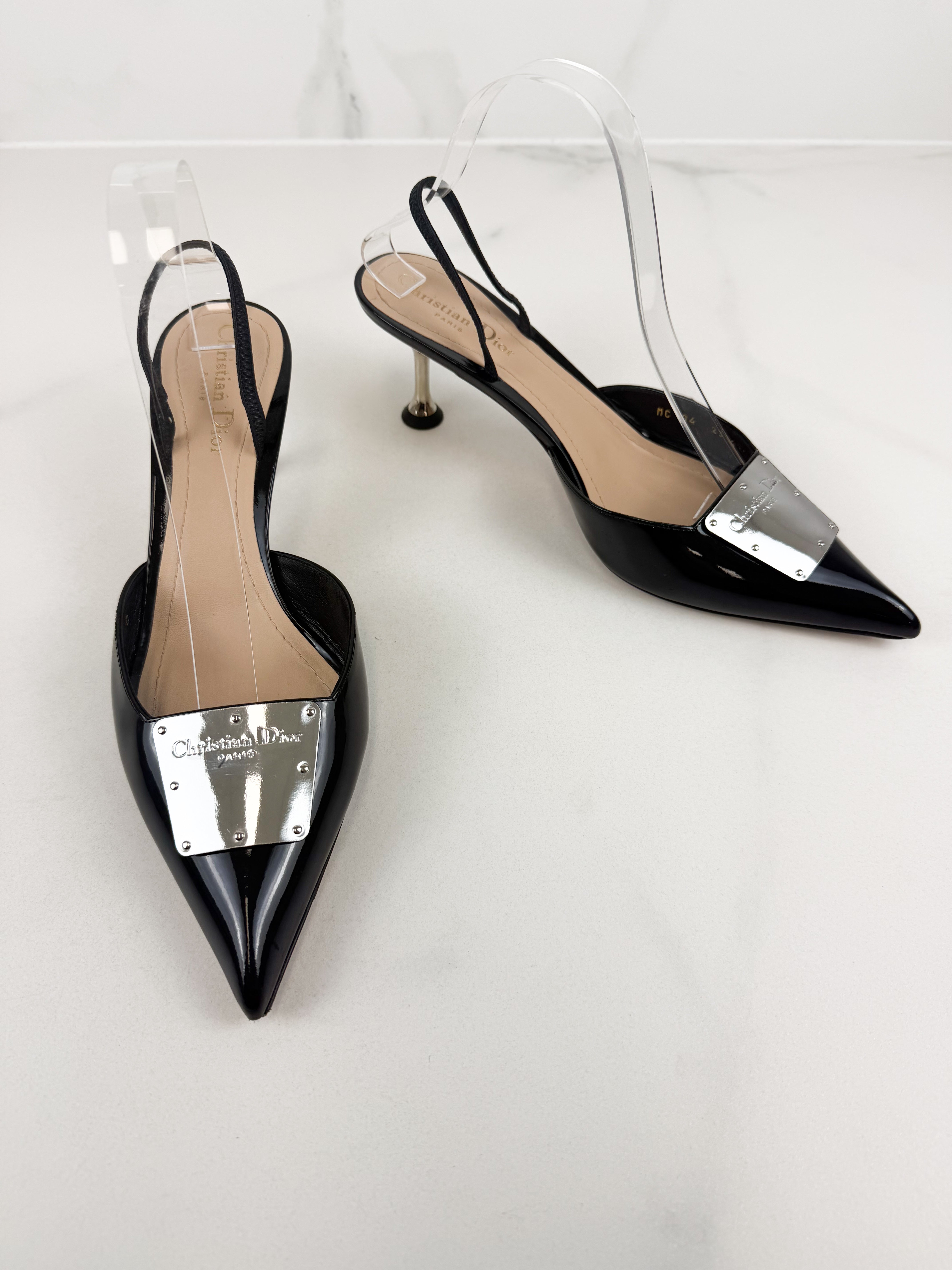 Christian Dior La Parisienne Slingback Kitten Heel Size 41