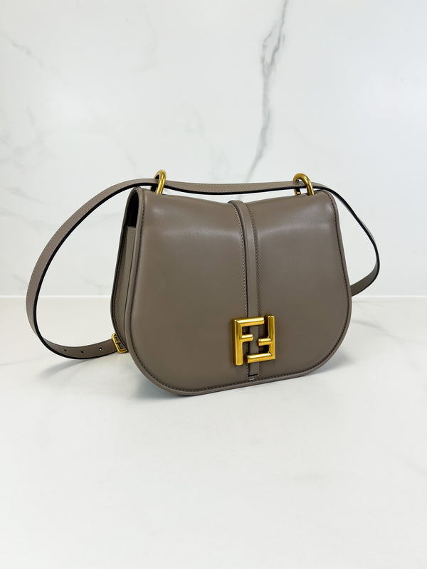 Fendi C-Mon Taupe Crossbody Bag