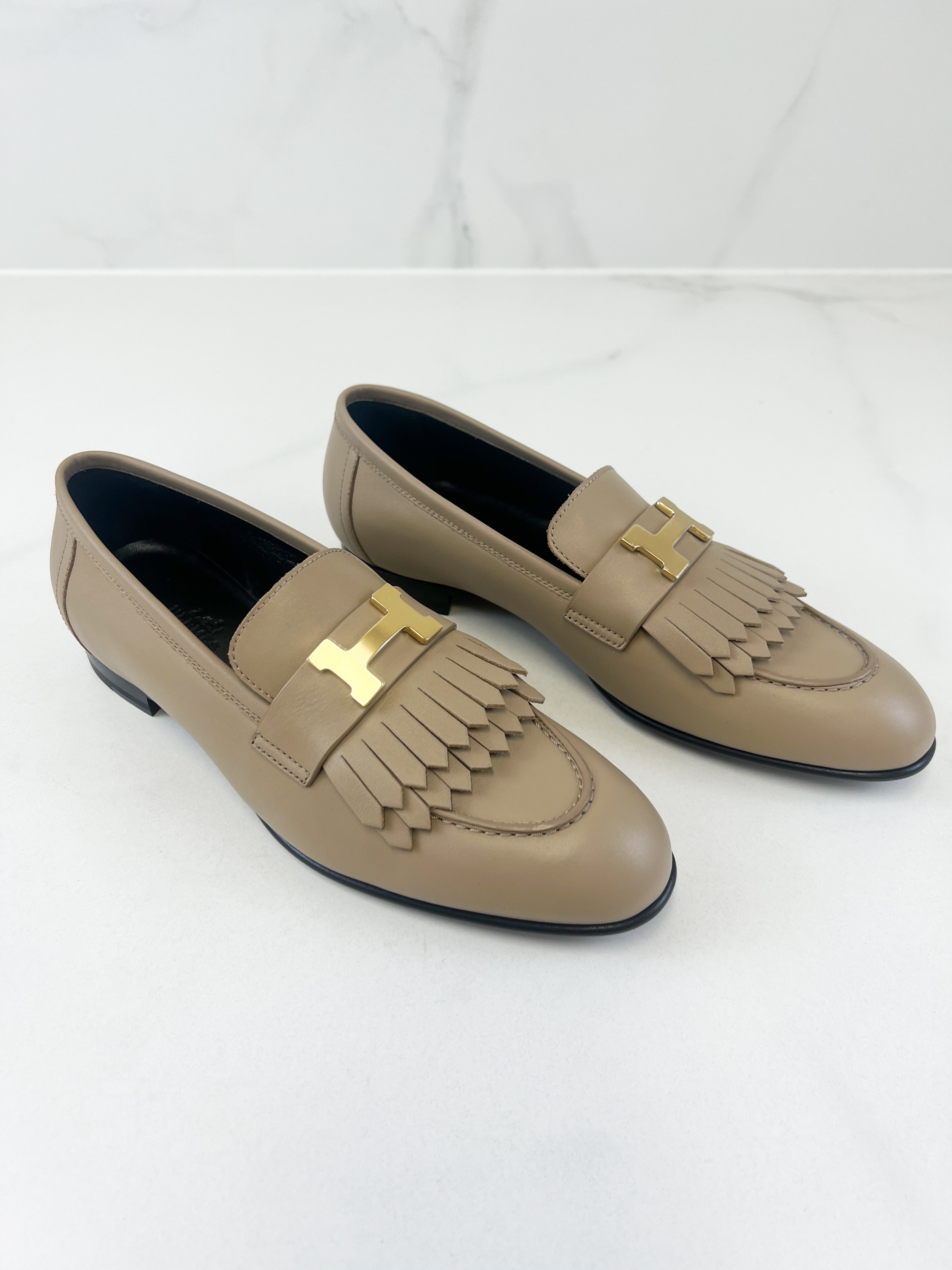 Hermes Royal Beige Loafer Size 38