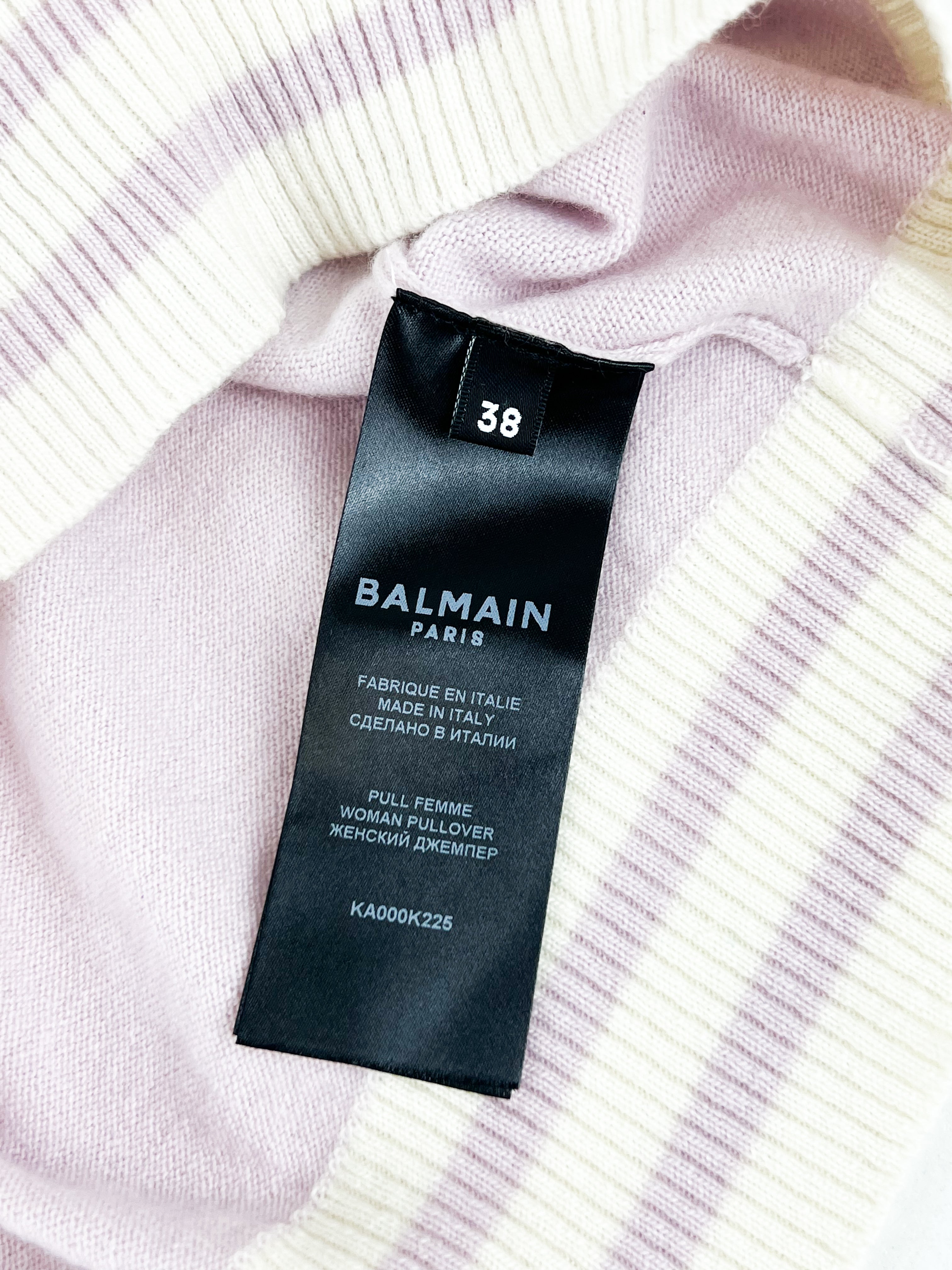 Balmain Long Sleeve Knit Size 38