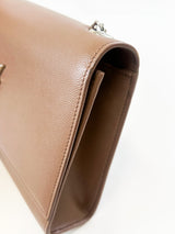 Saint Laurent Taupe Kate Medium Chain Bag with SHW