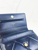 Chanel 19 Navy Wallet on Chain WOC in Lambskin Leather
