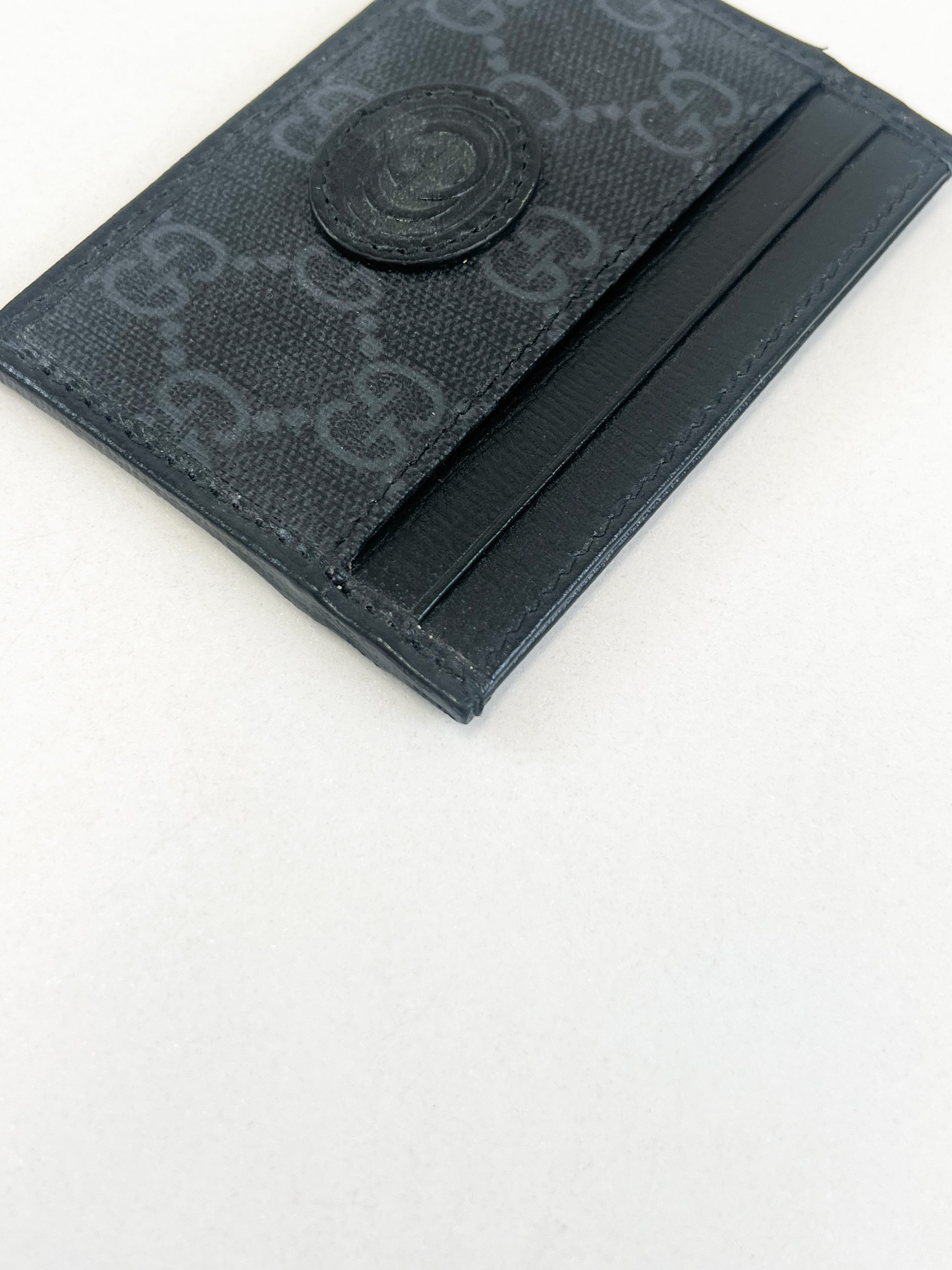 Gucci Mens Black Card Case Wallet