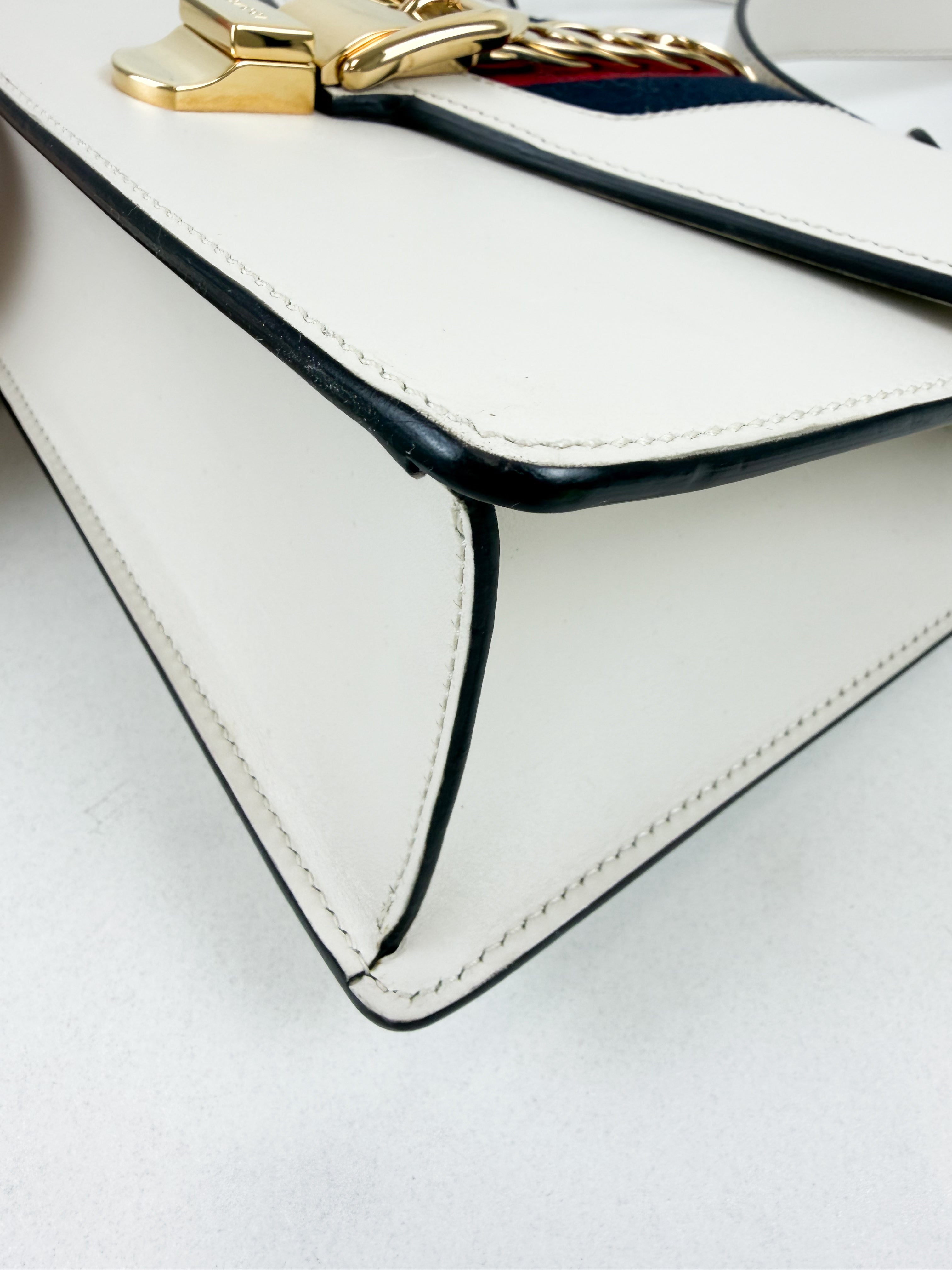 Gucci Small Sylvie White Shoulder Bag