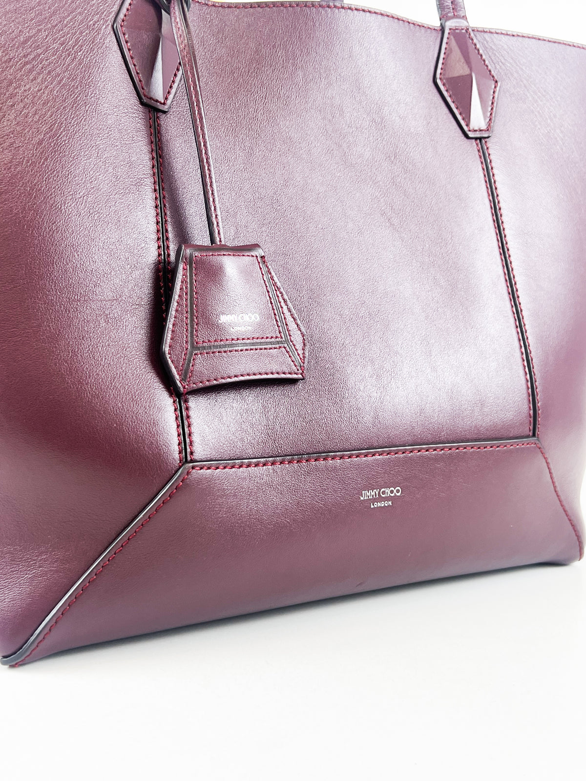 Jimmy Choo Diamond Tote in Burgundy