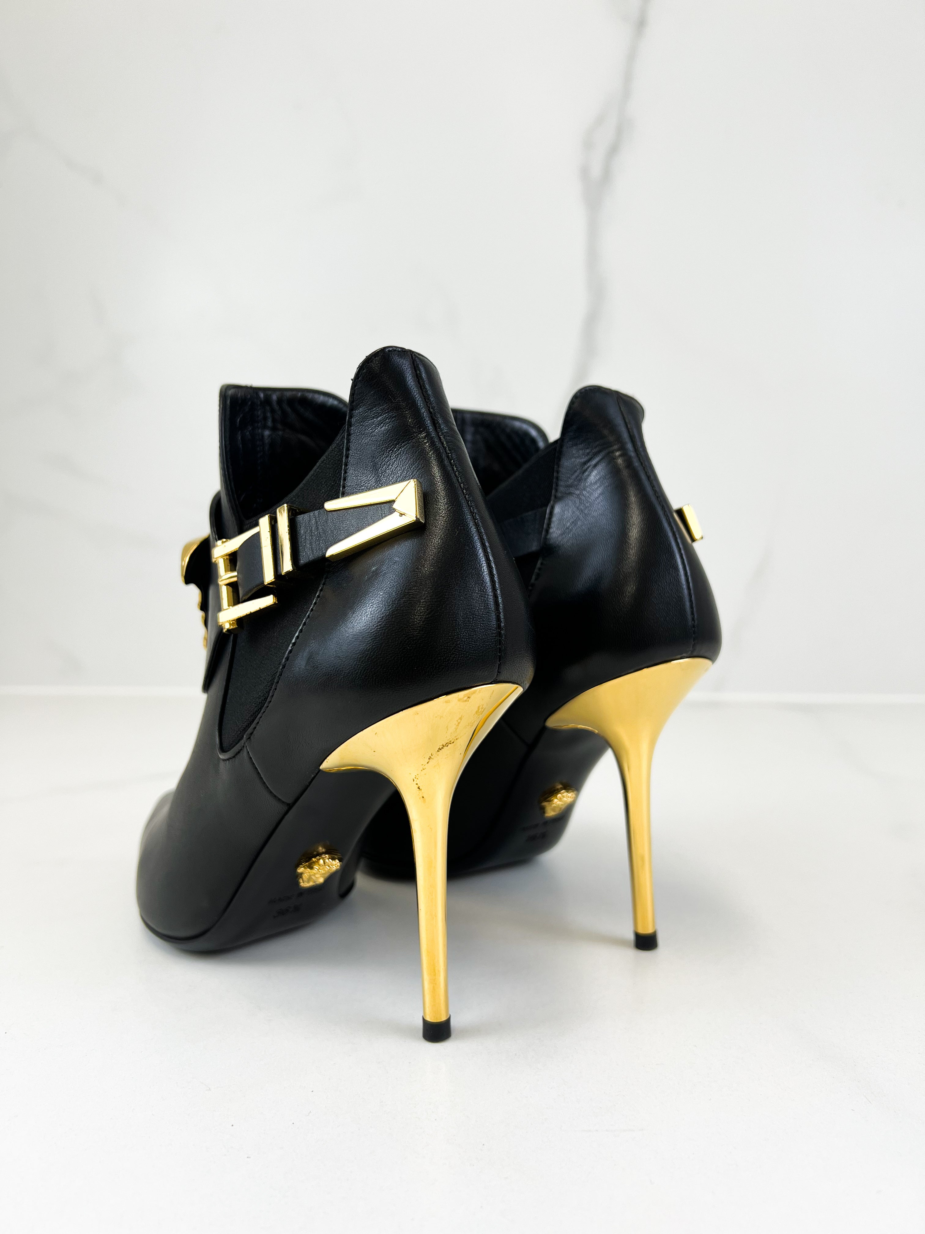 Versace Medusa Head Ankle Boots Size 36.5
