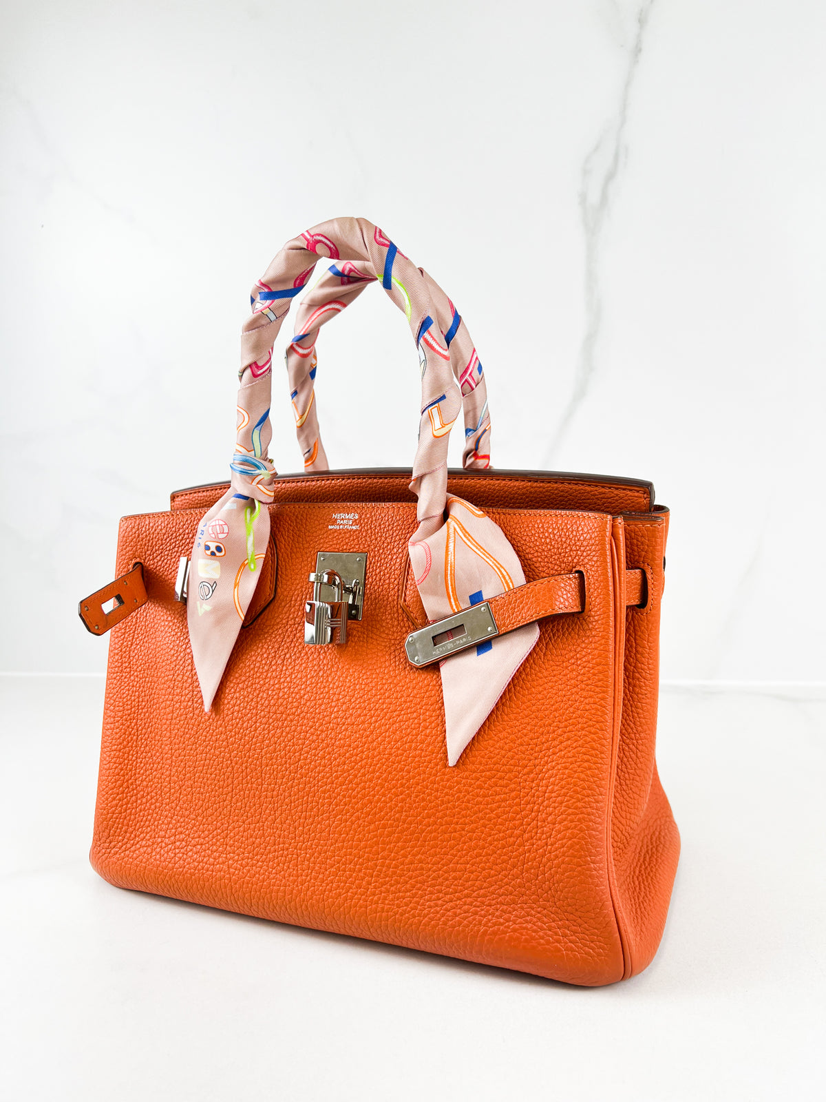 Hermes Togo Orange Birkin 30 with PHW