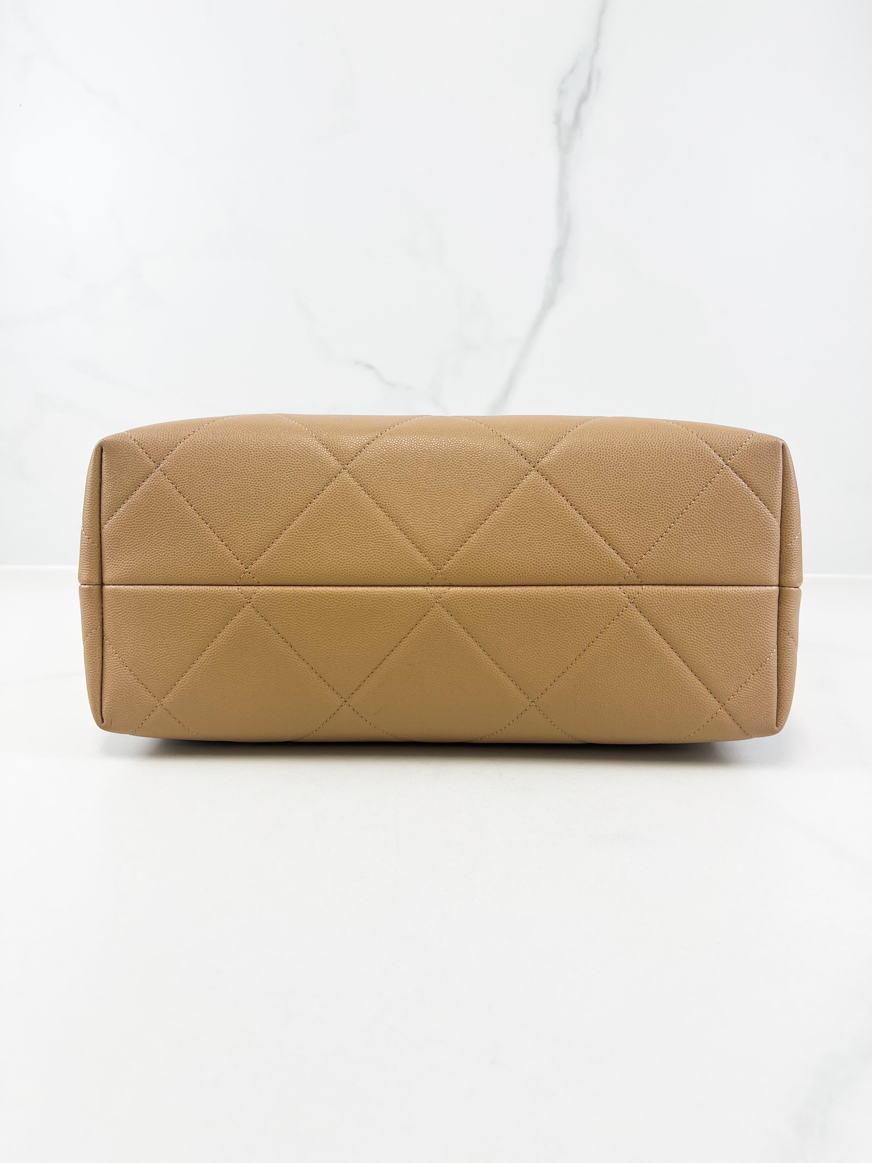 Chanel Beige Caviar Shoulder Bag
