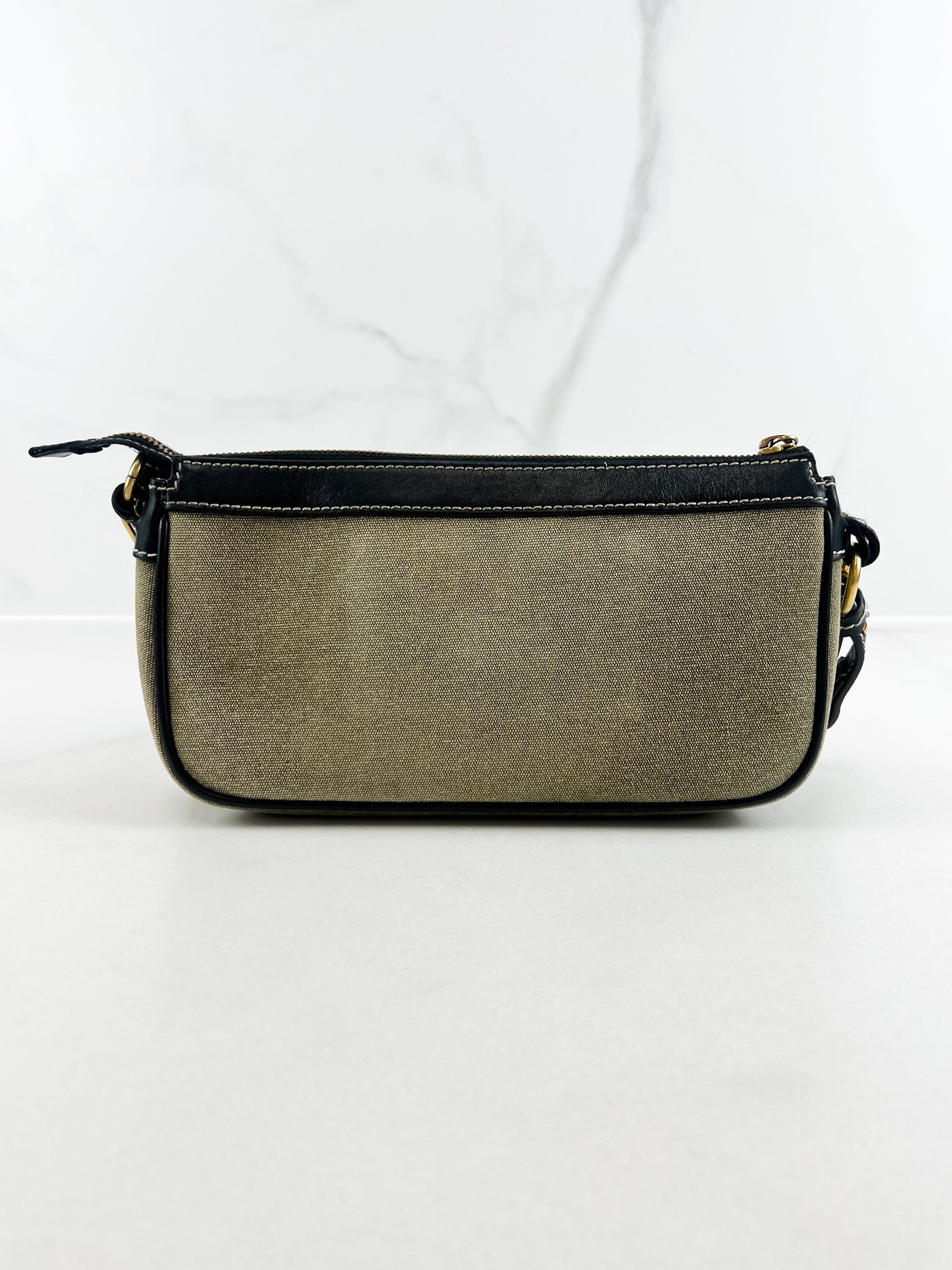 Balmain B-Army Canvas Pochette Crossbody/Shoulder Bag