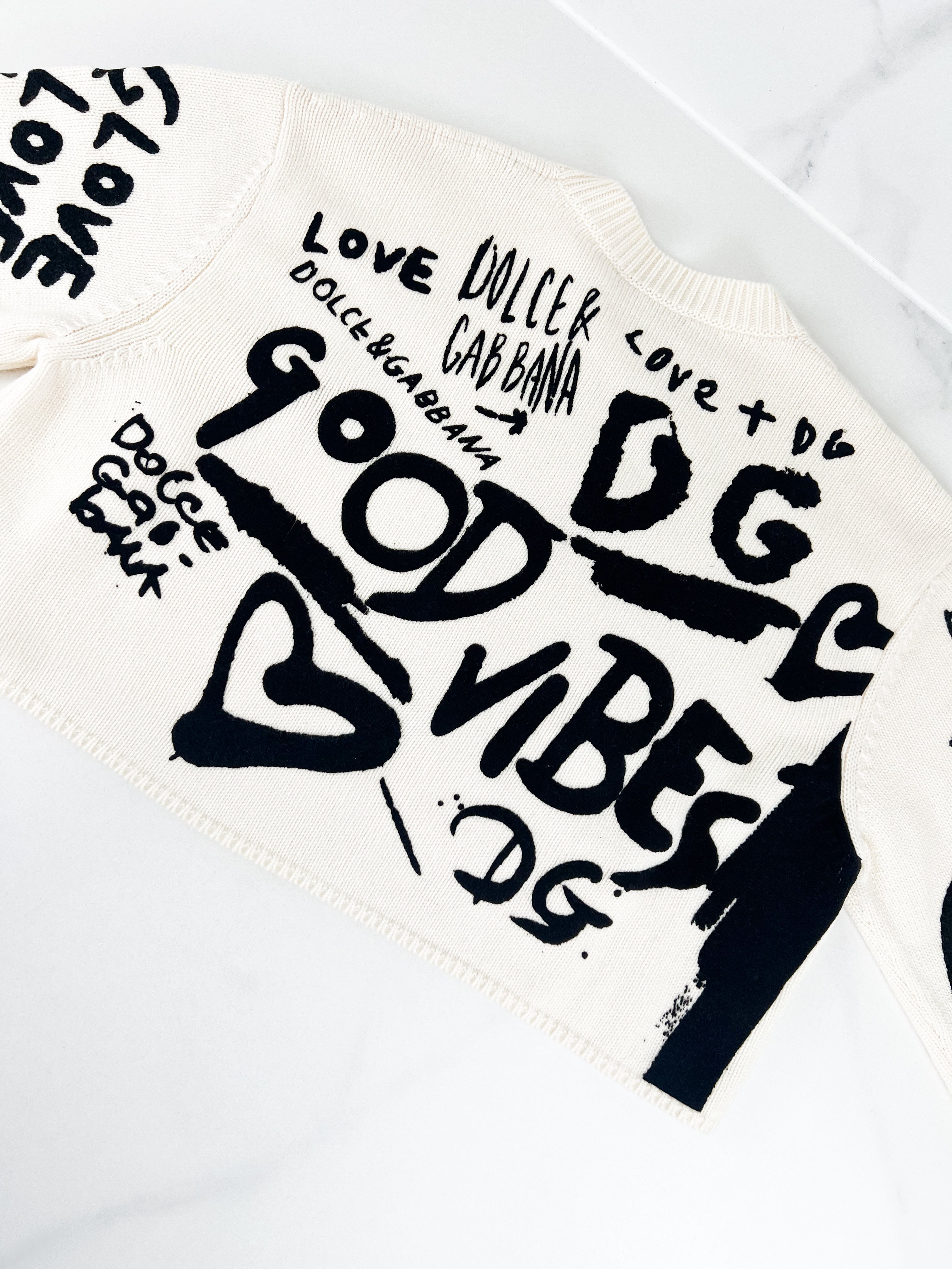 Dolce & Gabbana Printed Cropped Jumper Size 42