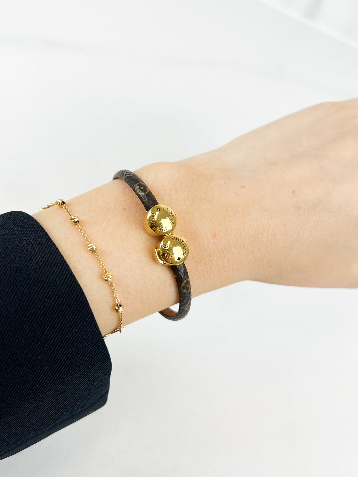 Louis Vuitton Monogram Leather Bracelet