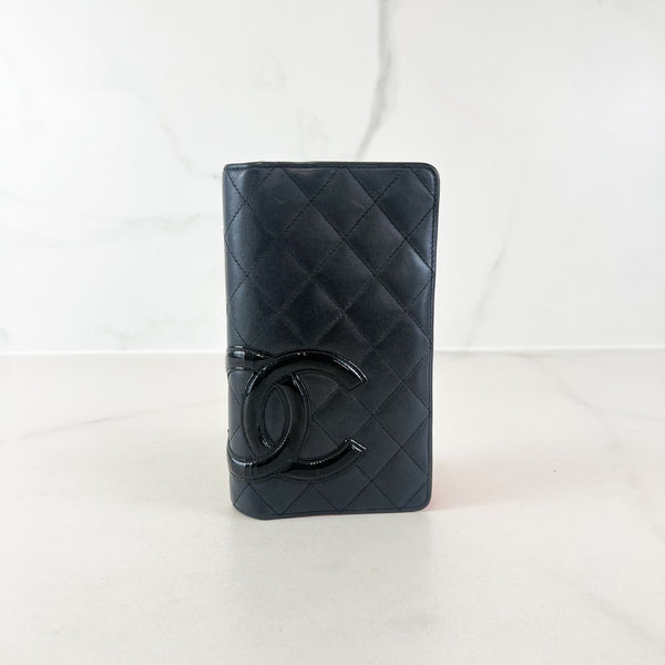 Chanel Black Lambskin Bi-Fold Wallet