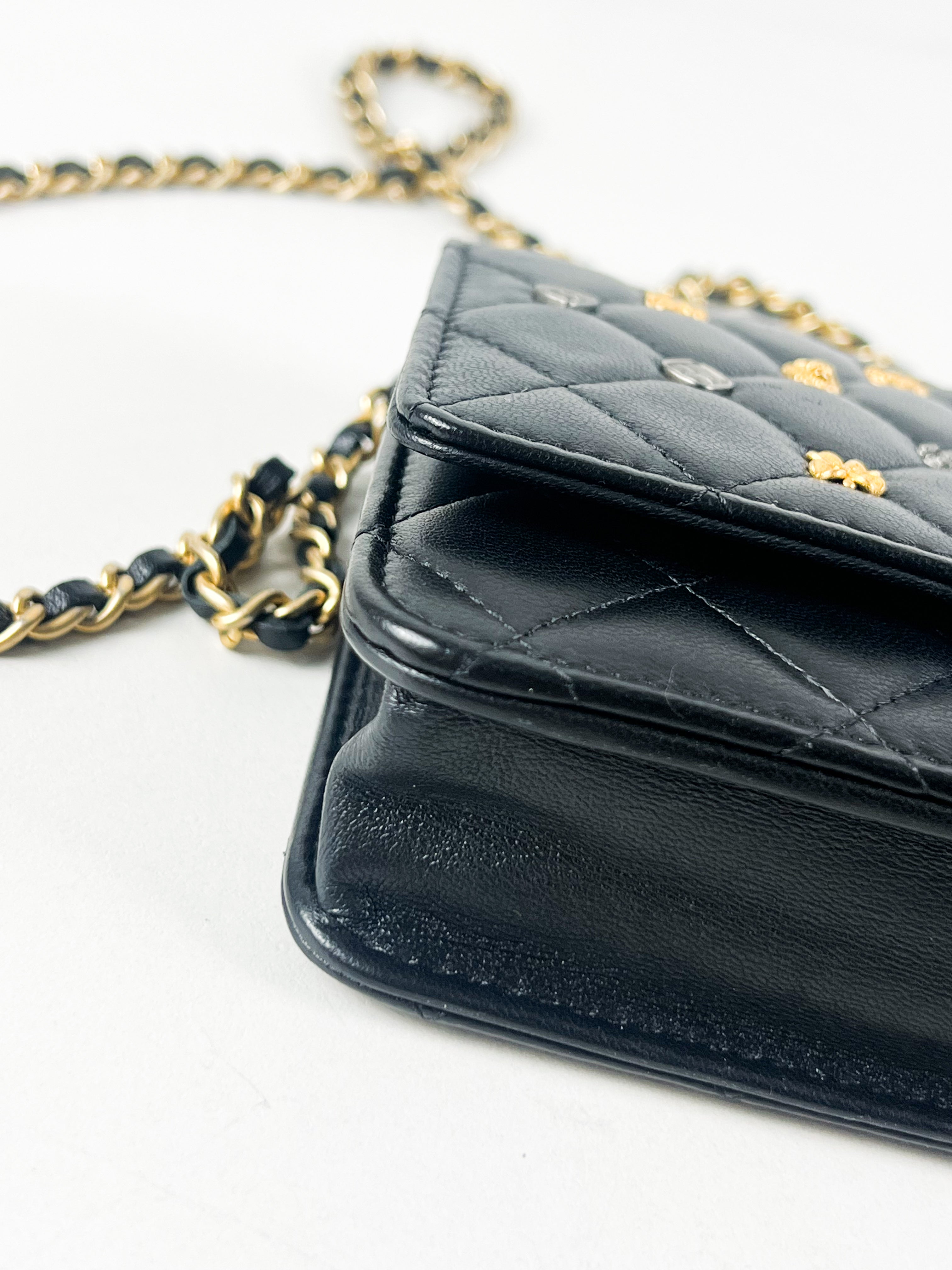 Chanel Black CC WOC with GHW