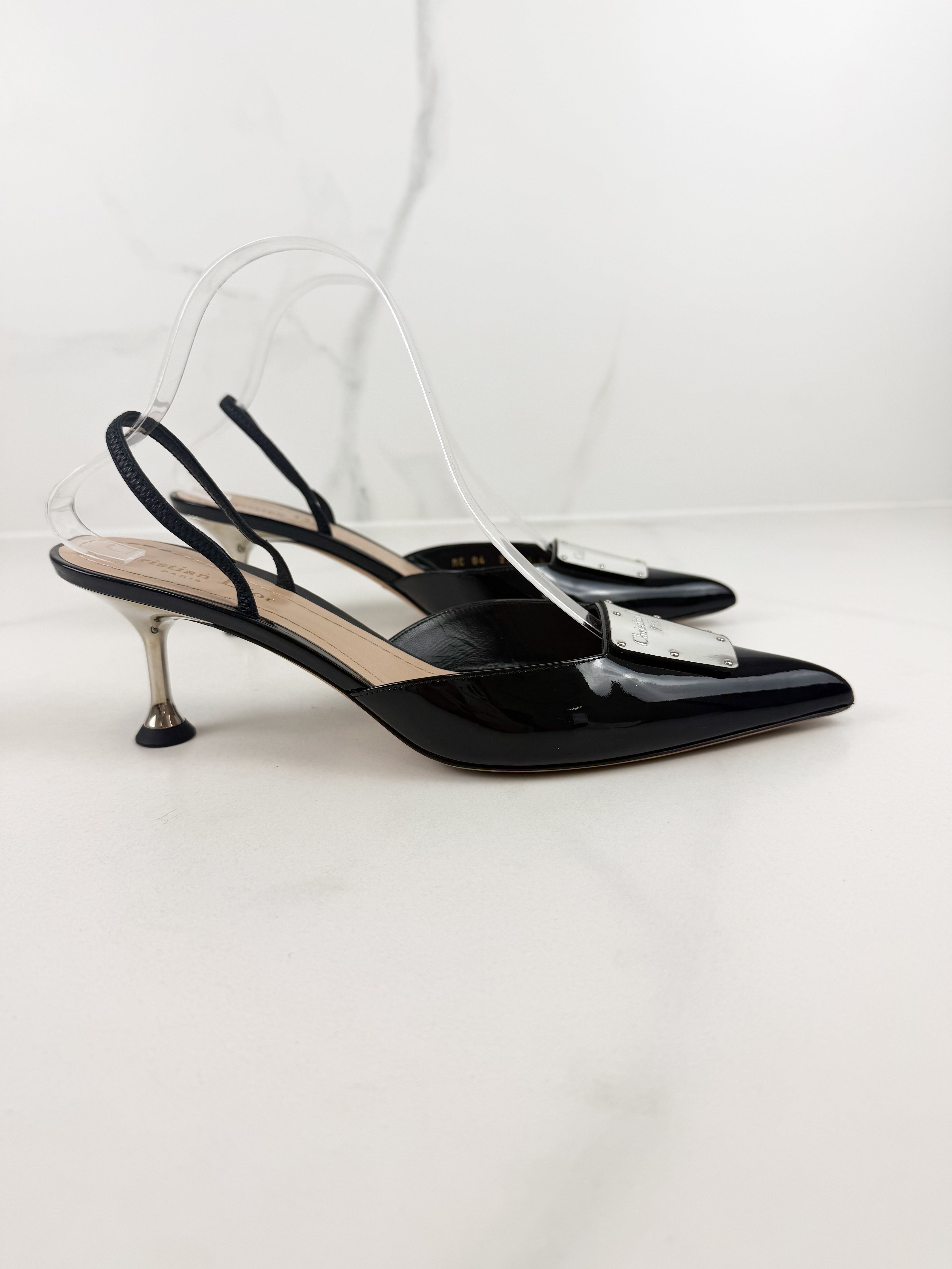 Christian Dior La Parisienne Slingback Kitten Heel Size 41