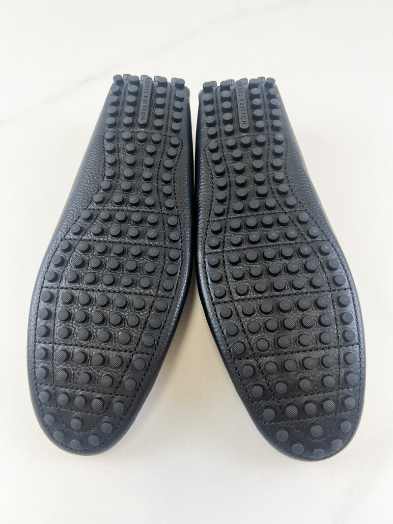Louis Vuitton Men's Monte Carlo Calfskin Black Loafers Size 10