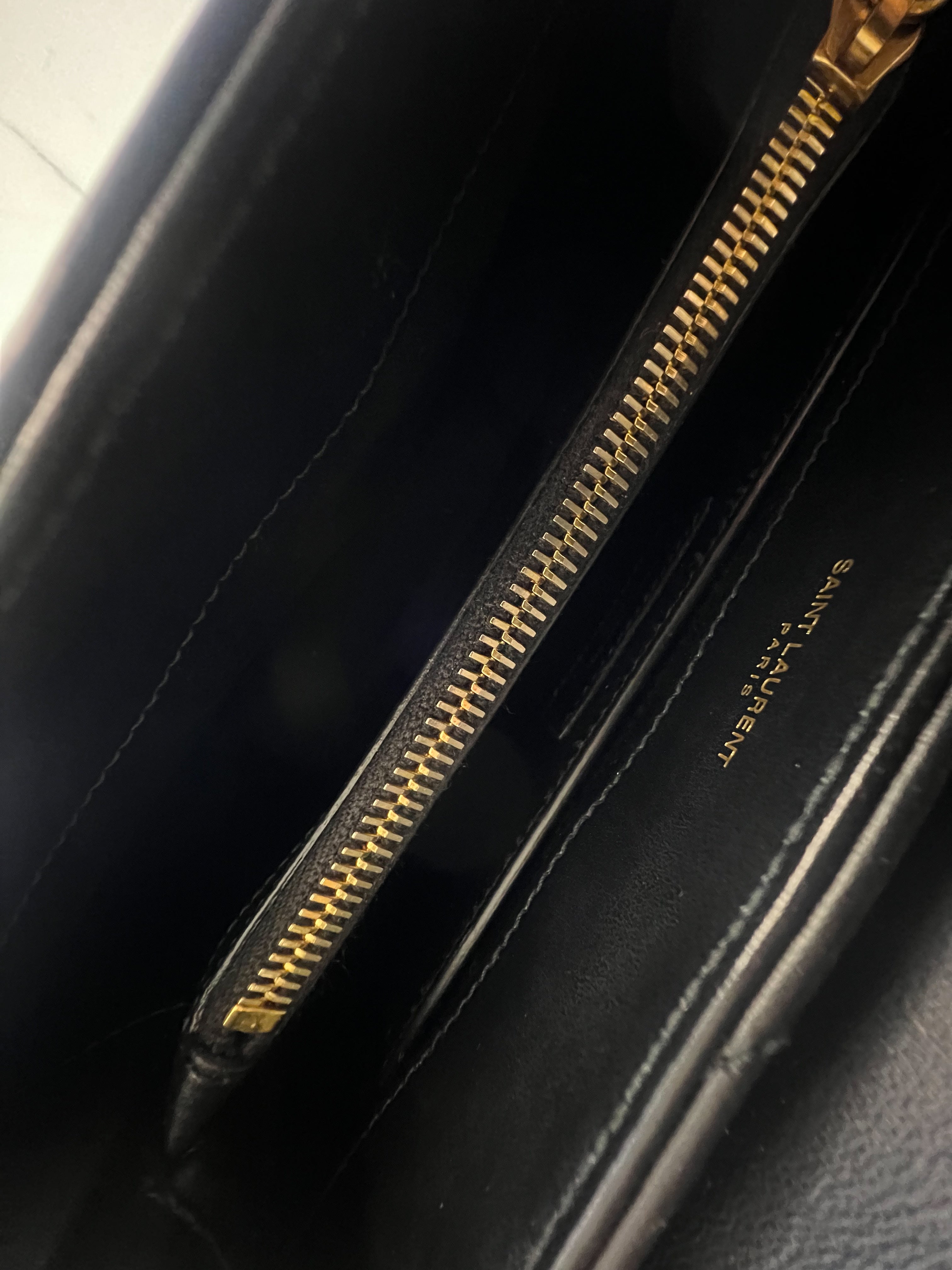 Saint Laurent Black Small Lou with GHW