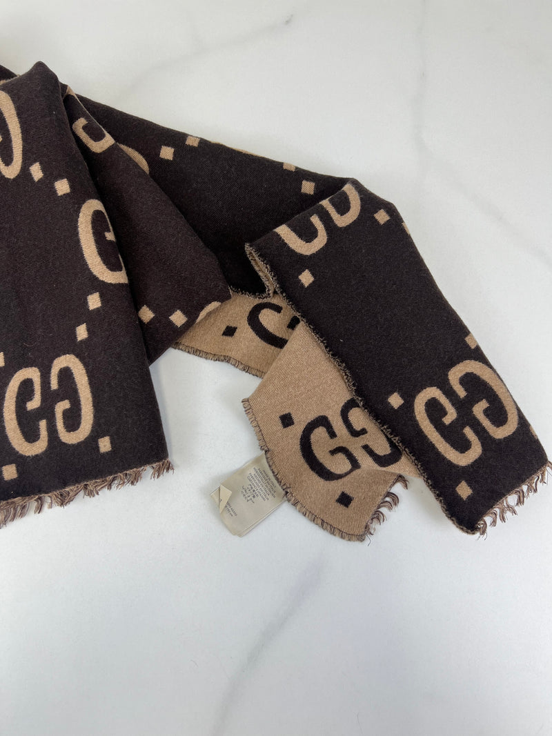 Gucci GG Jacquard Wool Scarf