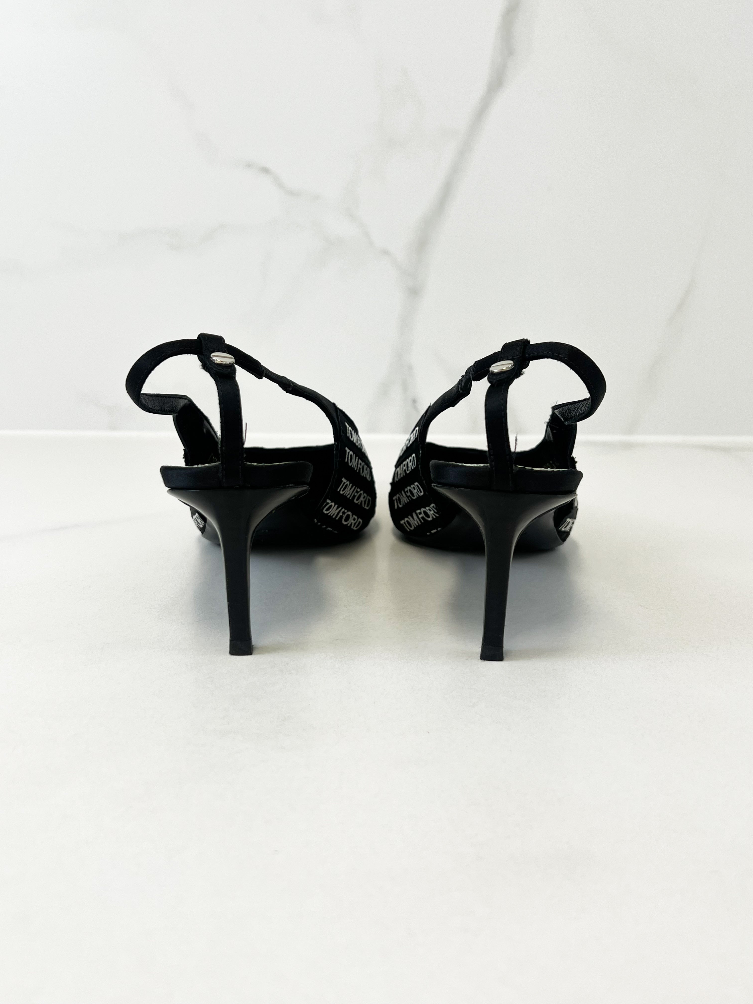 Tom Ford Logo Kitten Heel Pumps Size 40