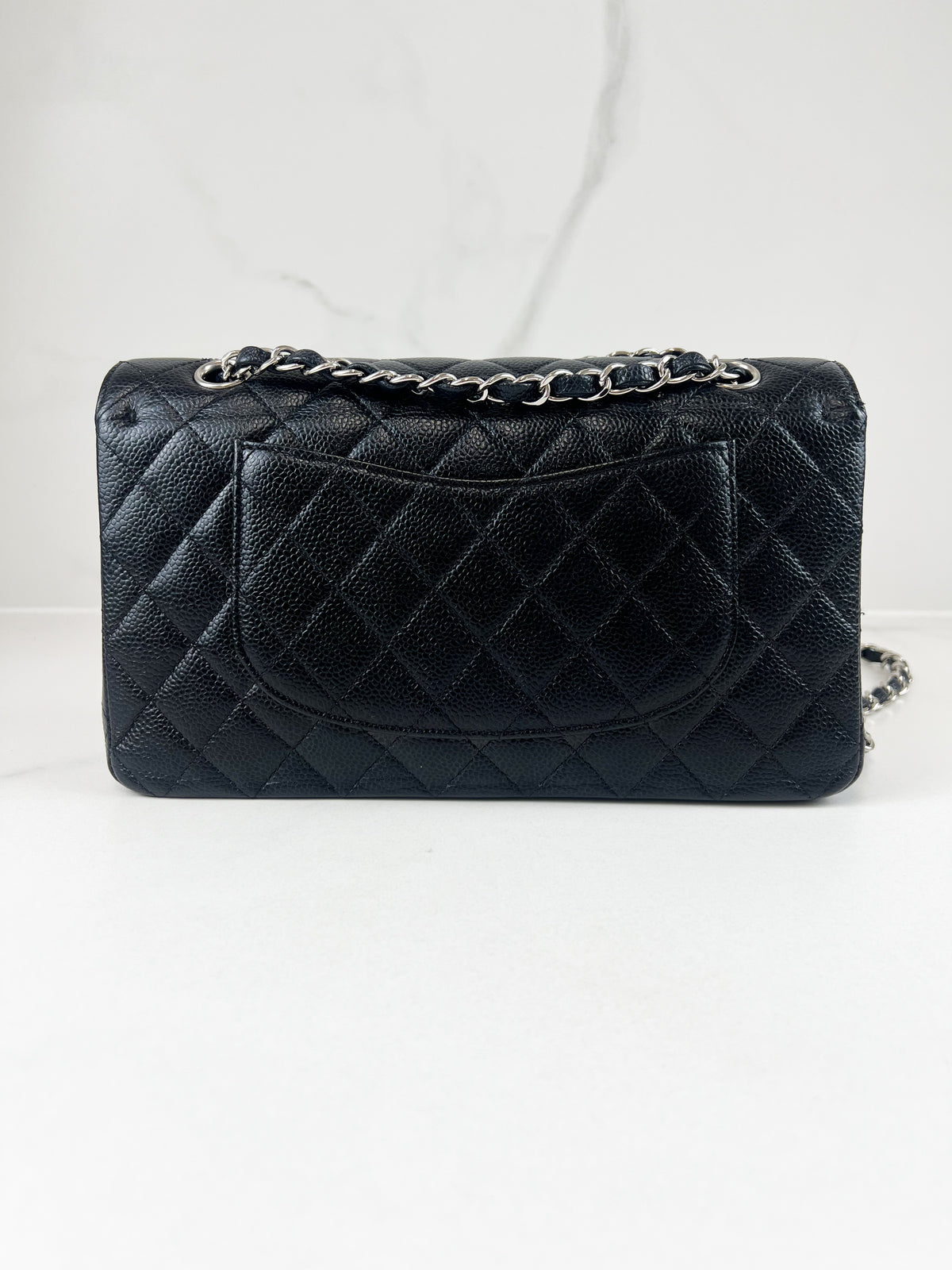 Chanel CC Medium Caviar Black Classic Double Flap Shoulder Bag