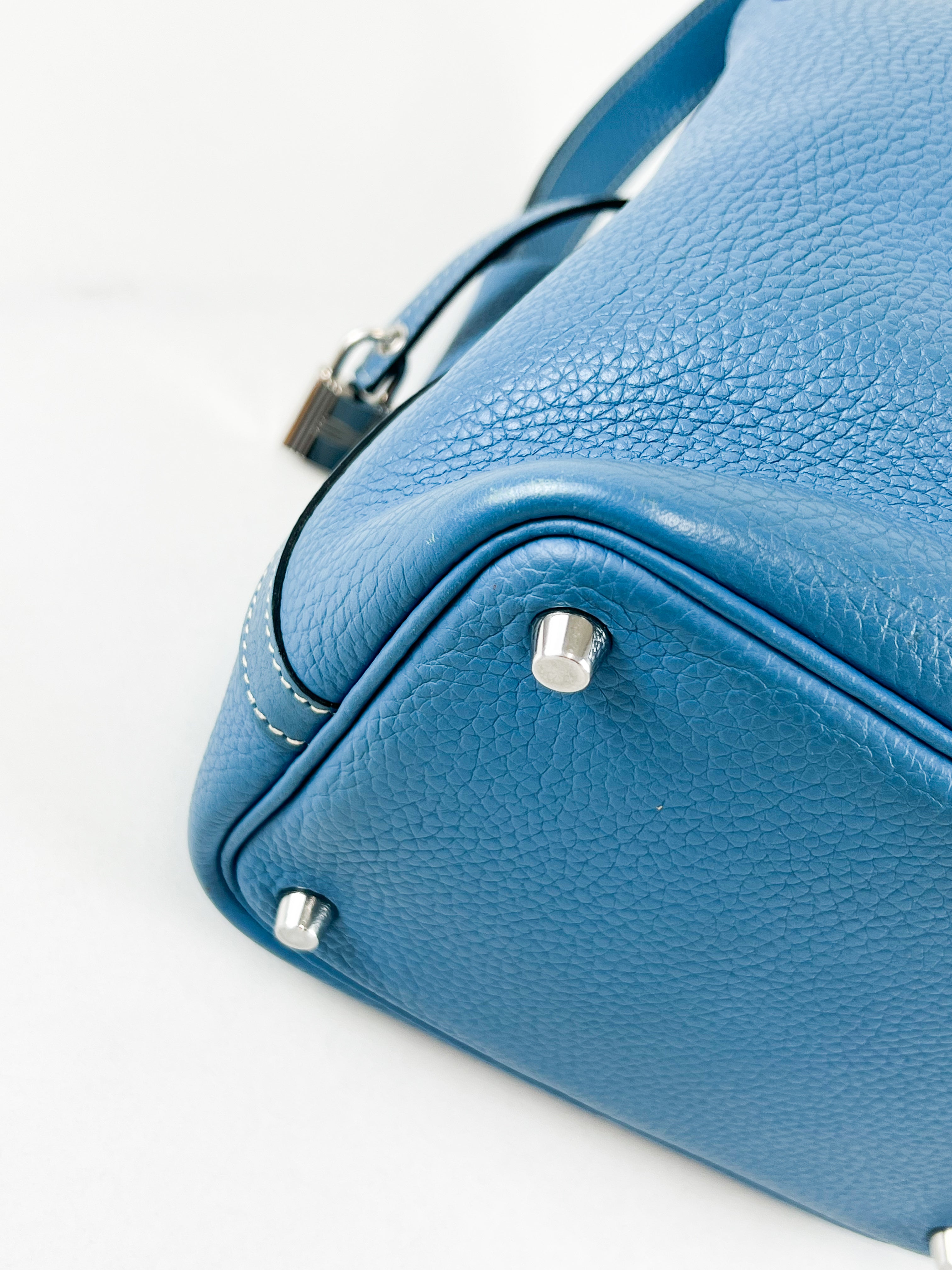 Hermes Picotin 18 in Bleu Jean Clemence Leather