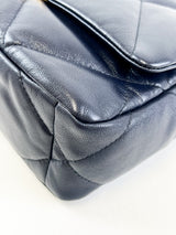 Chanel Navy Small Lambskin 19 with Gold & Silver Tone Hardware