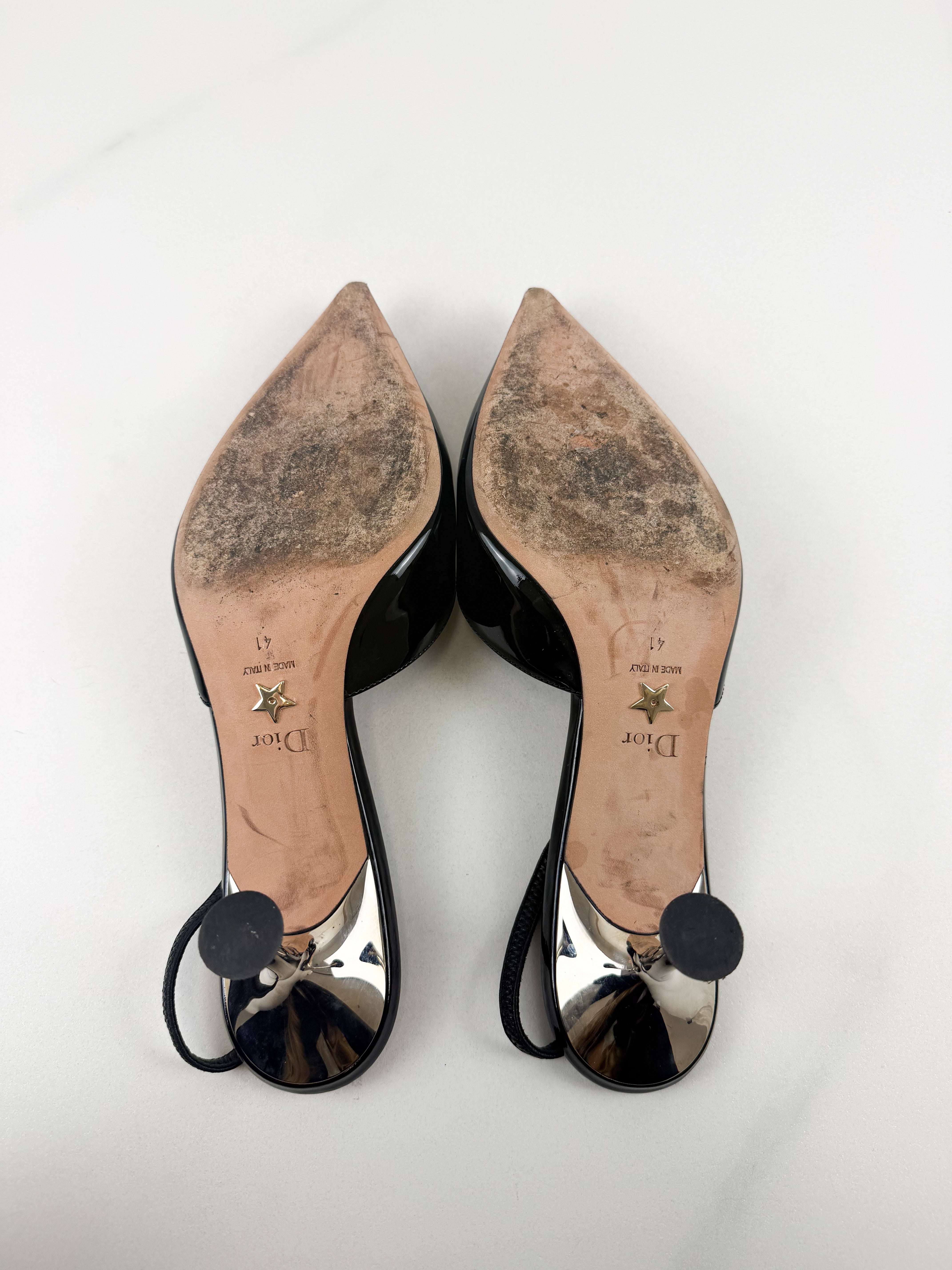 Christian Dior La Parisienne Slingback Kitten Heel Size 41