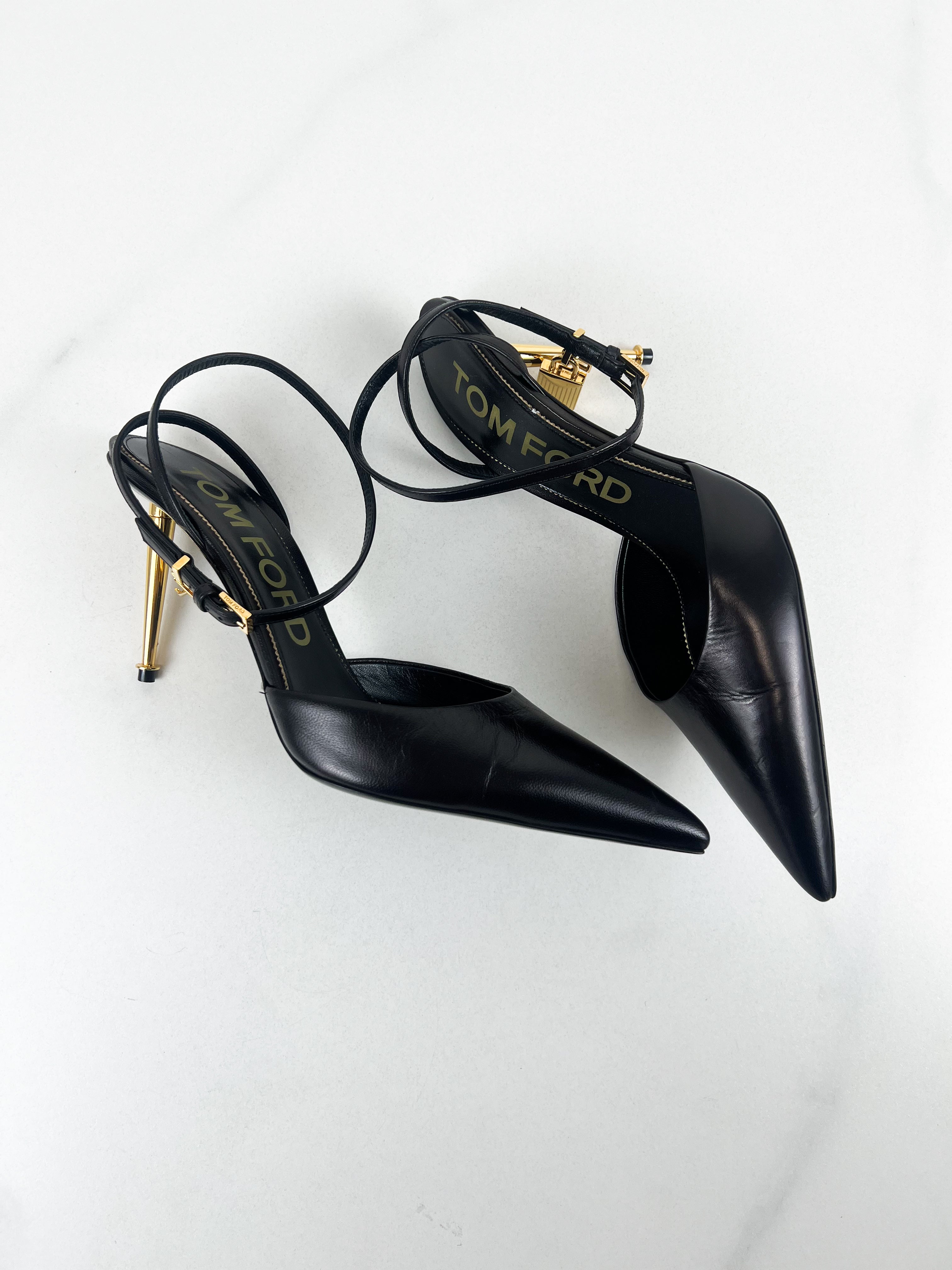 Tom Ford Vintage Padlock Wrap-Around Pumps Size 42