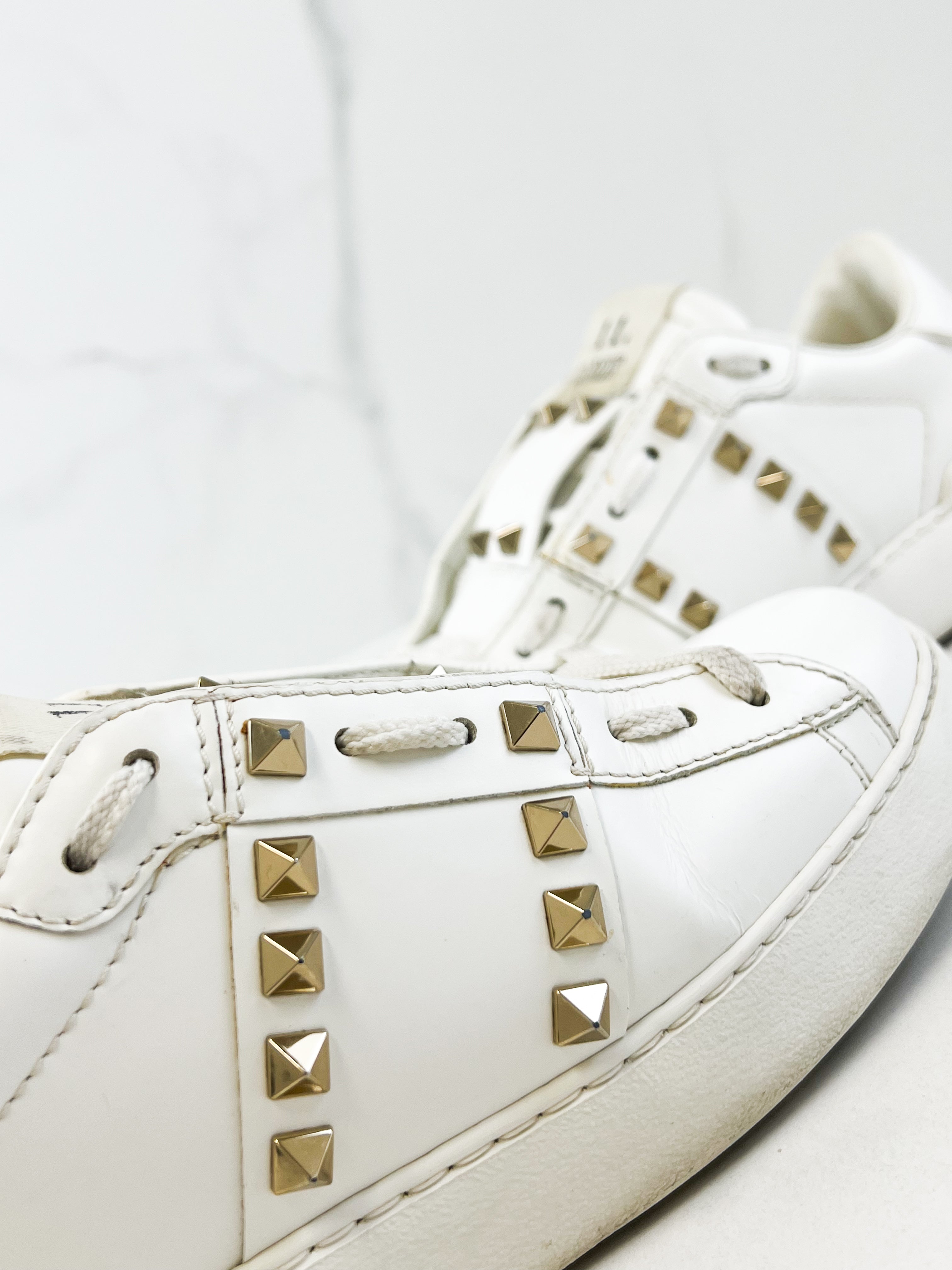 Valentino Rockstud Open Sneaker Size 36