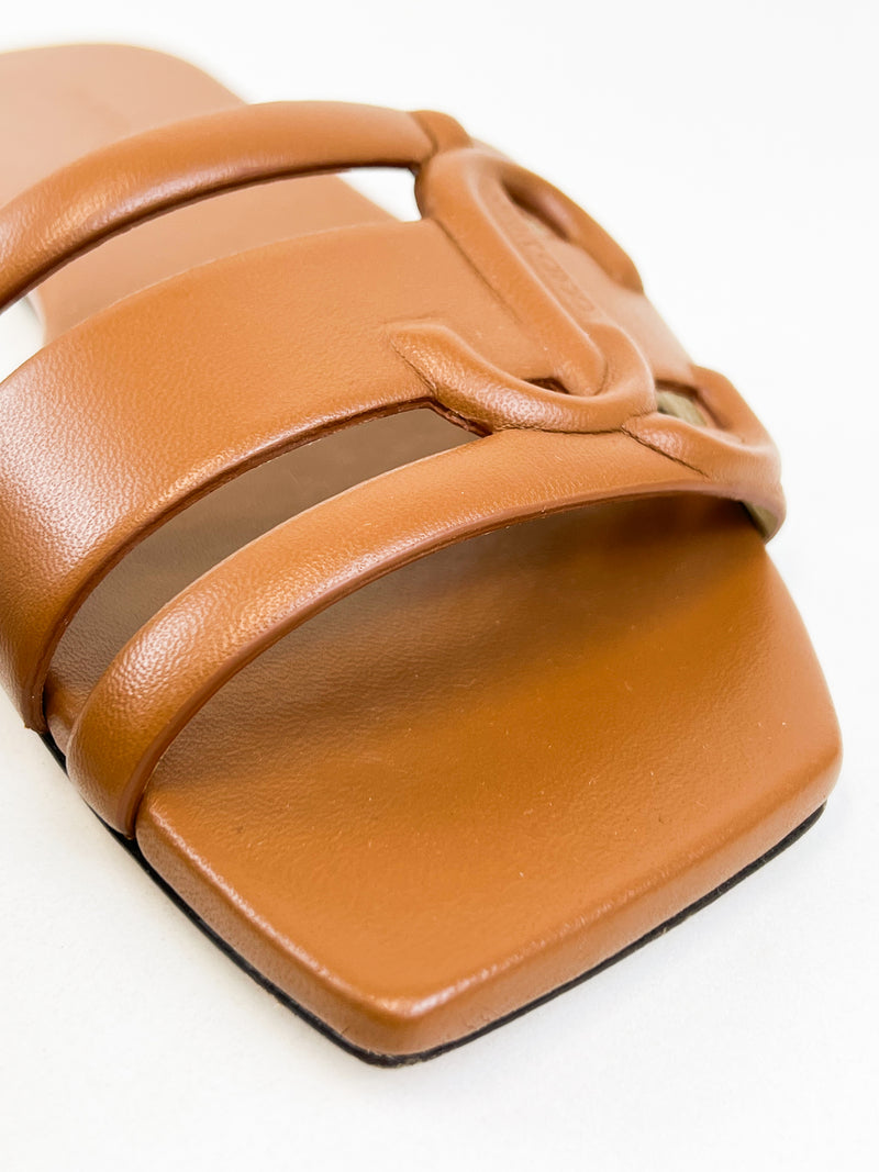 Jimmy Choo Logo Patch Open Sandal Size 37