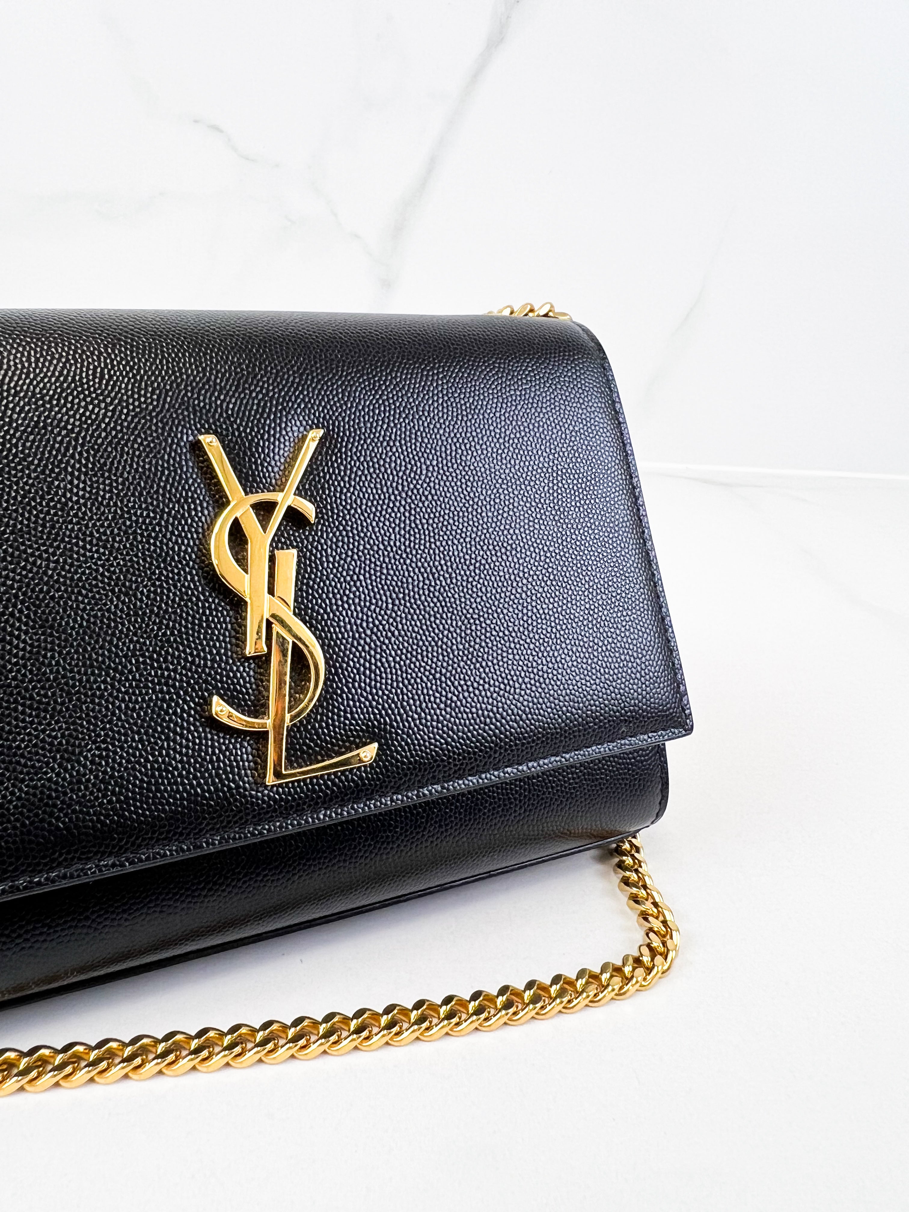 Saint Laurent Kate Small in Grain Embossed Leather