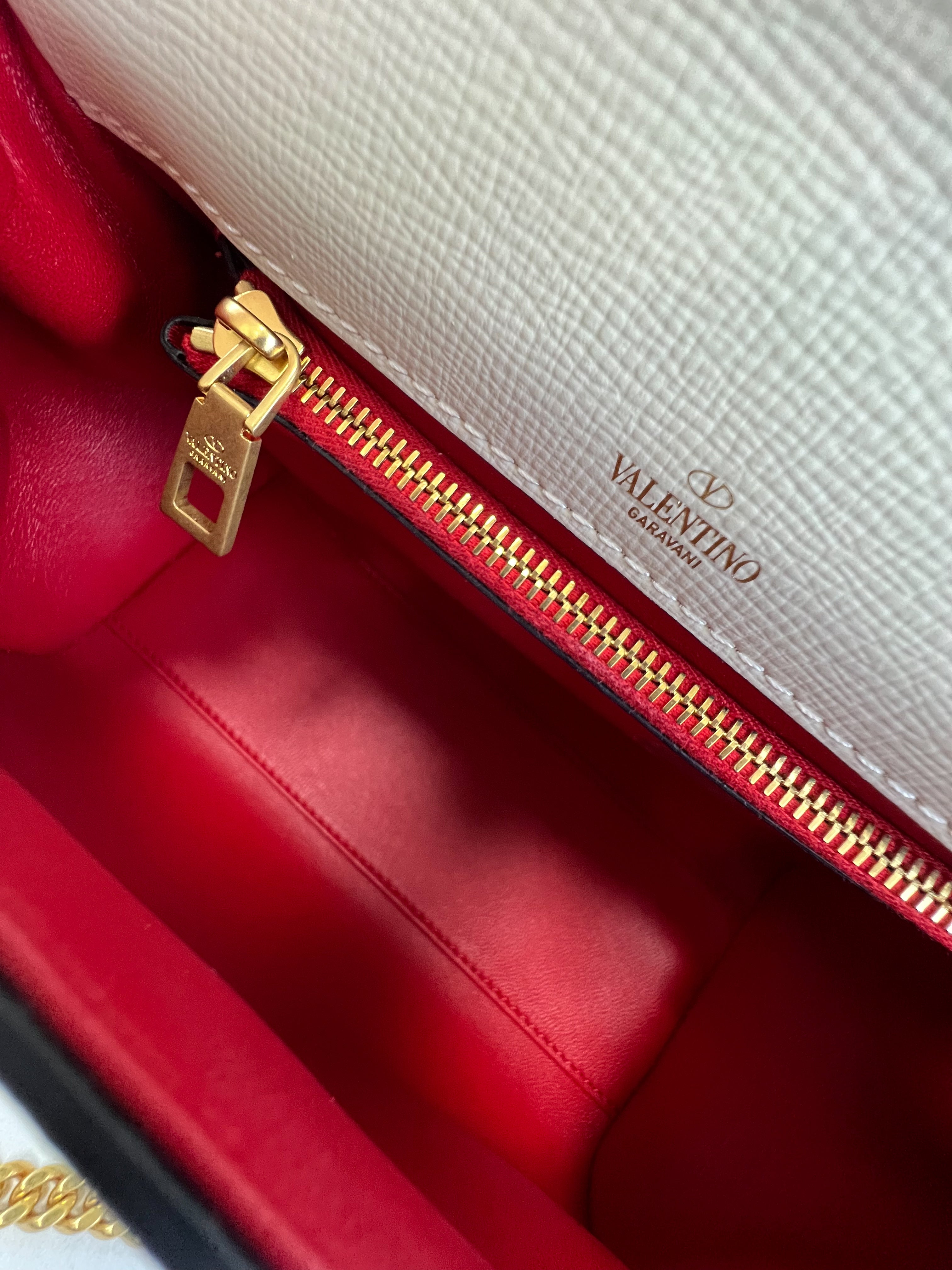 Valentino Alcove Leather Shoulder Bag