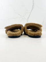 Hermes Chypre Shearling Sandals Size 37