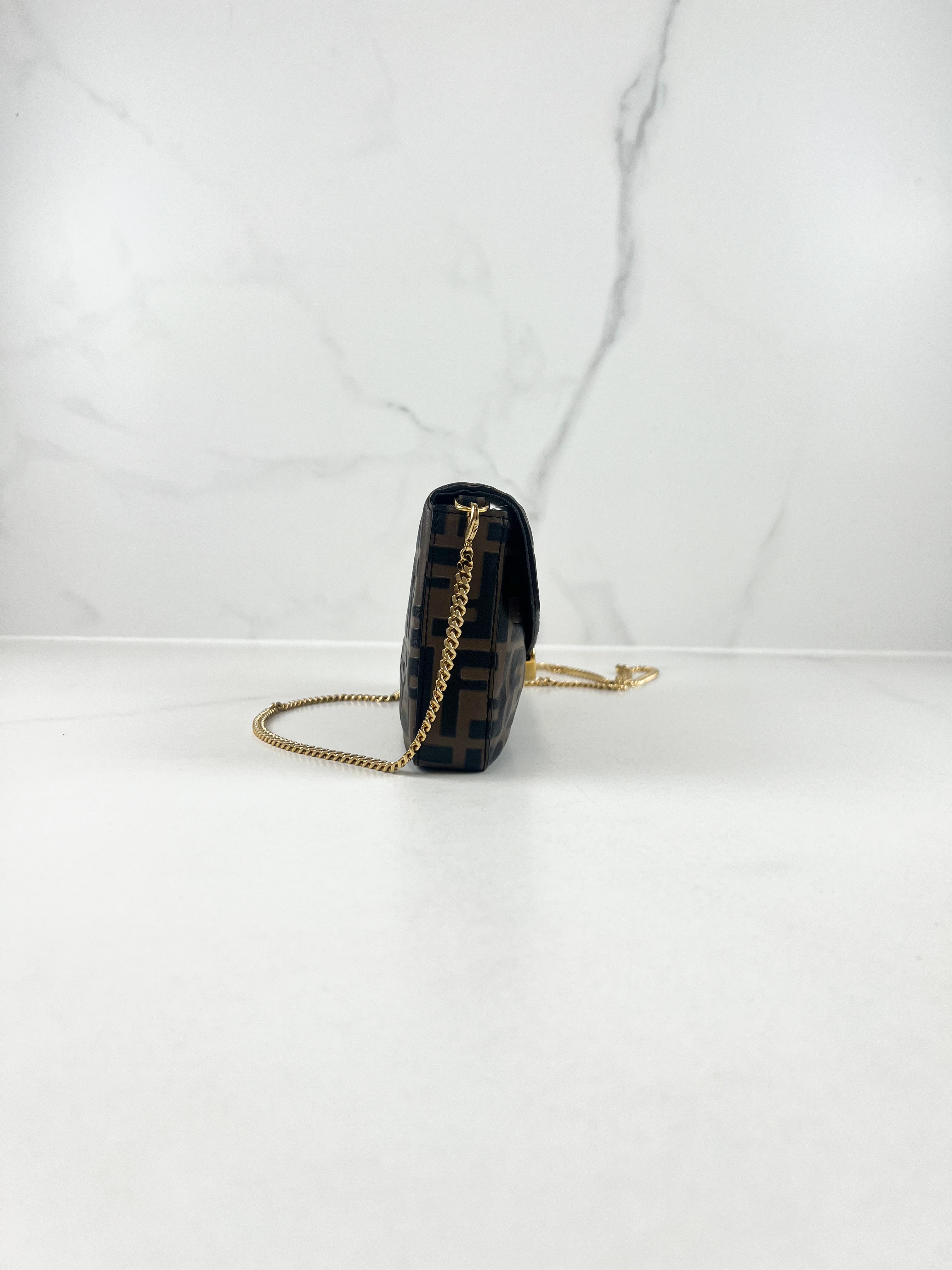 Fendi F Wallet on Chain with Pouch