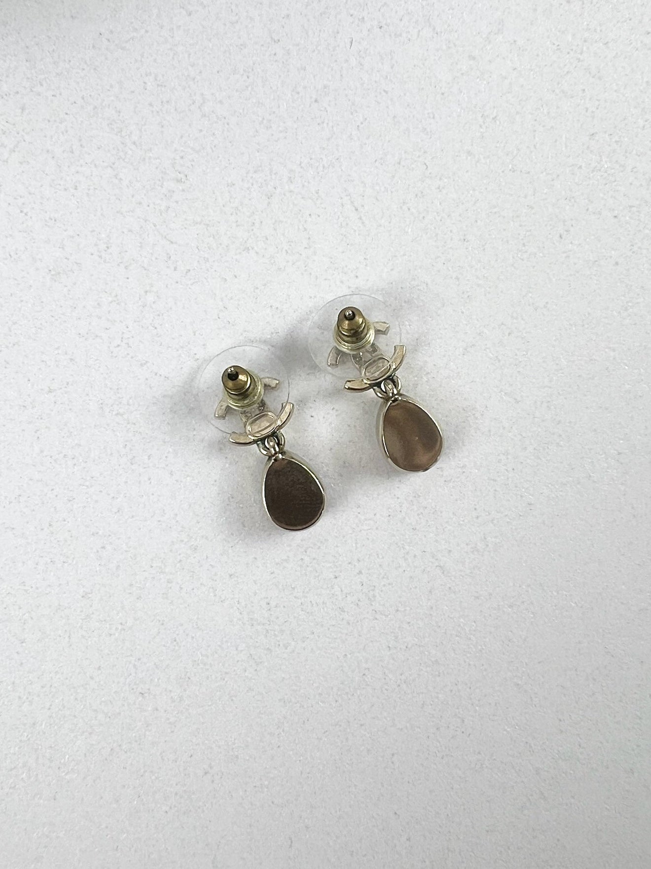 Chanel CC Logo Drop Earrings